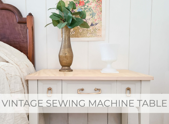 Showcase of Vintage Sewing Machine Table Upcycled by Larissa of Prodigal Pieces | prodigalpieces.com #prodigalpieces