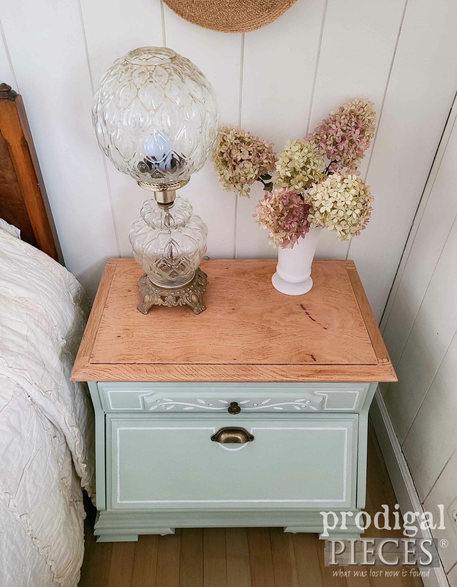 Top View of Chest Nightstand Makeover by Larissa of Prodigal Pieces | prodigalpieces.com #prodigalpieces #diy #furniture