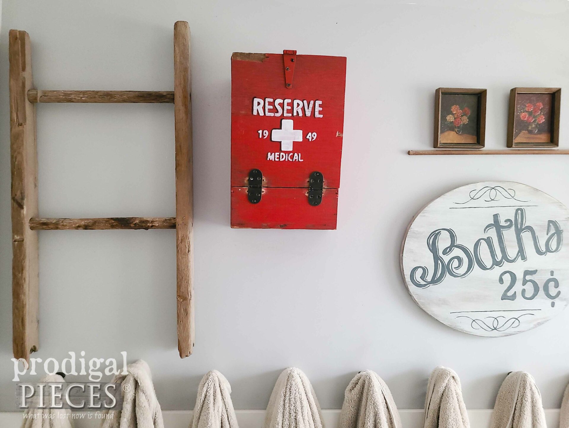 Red Swiss Antique Medical Box Upcycled by Larissa of Prodigal Pieces | prodigalpieces.com #prodigalpieces #diy #upcycled #farmhouse