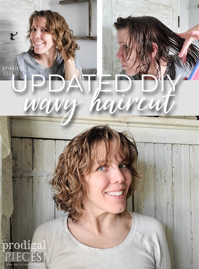 Larissa of Prodigal Pieces shares her updated DIY wavy haircut to inspire you. | prodigalpieces.com #prodigalpieces #diy #hair #wavygirl #curlygirl
