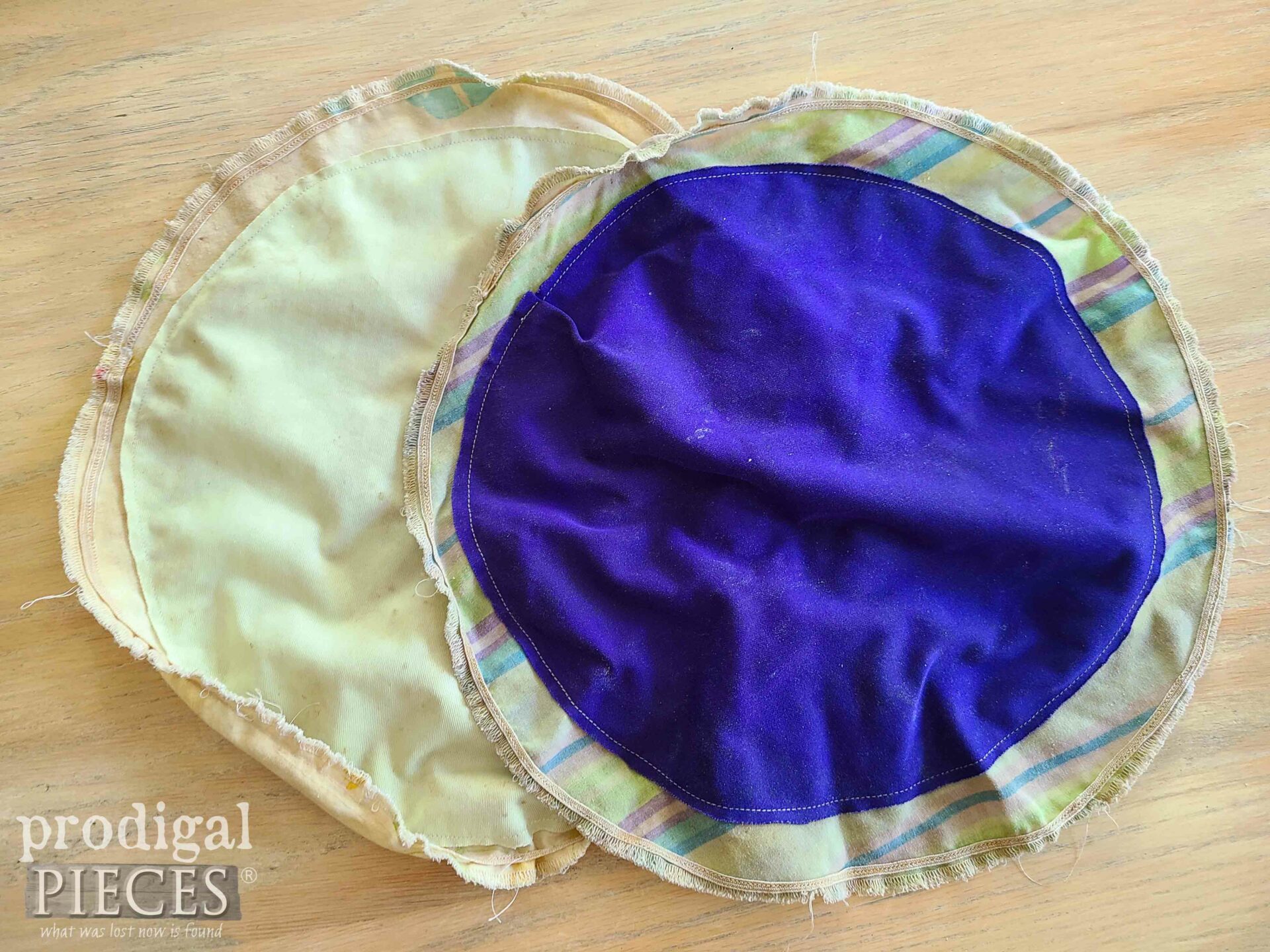 Bottom Underside of DIY Fabric Bowl Cover by Larissa of Prodigal Pieces | prodigalpieces.com 