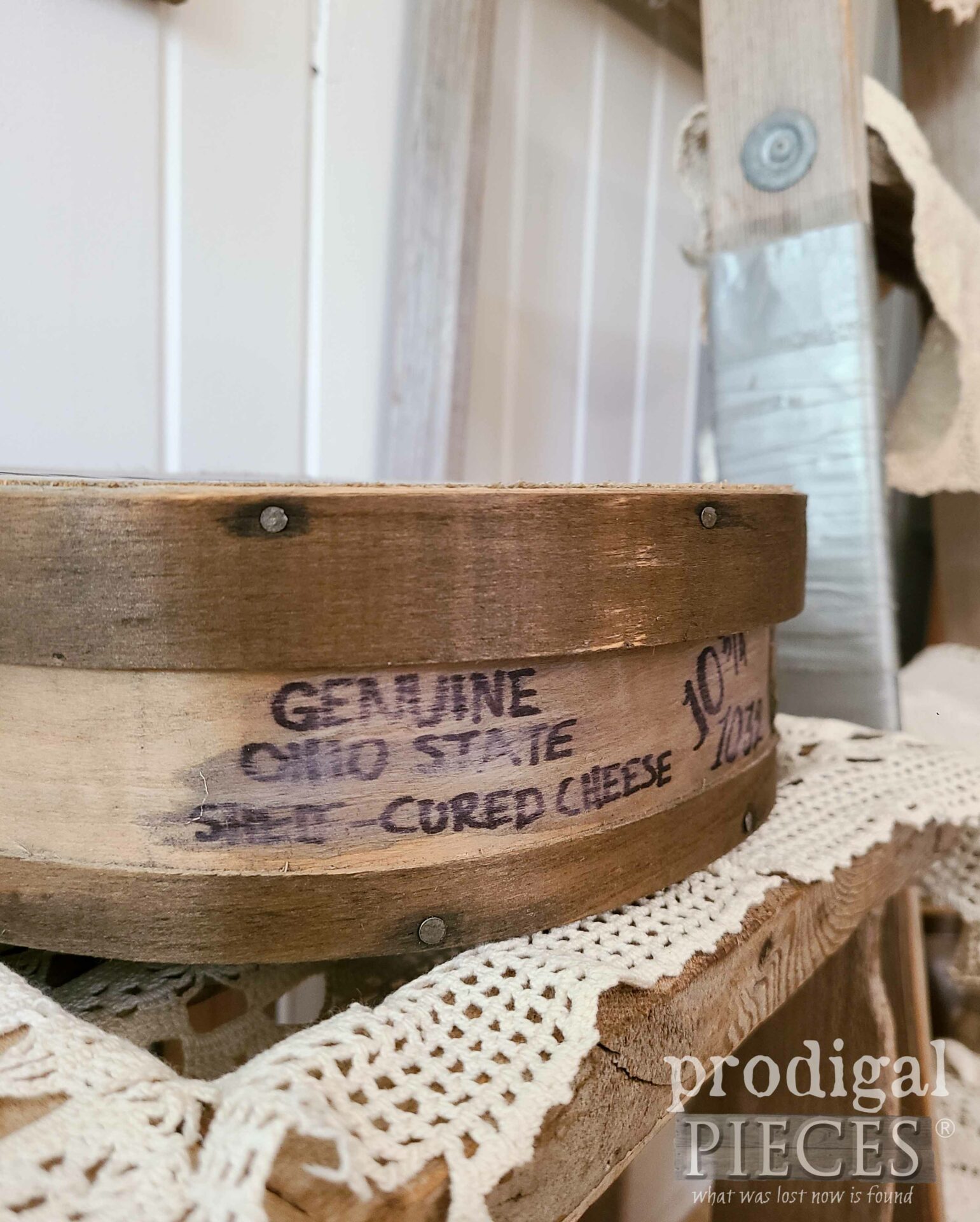 Ohio State Cured Cheese on DIY Antique Cheese Box by Larissa of Prodigal Pieces | prodigalpieces.com #prodigalpieces #rustic #farmhouse