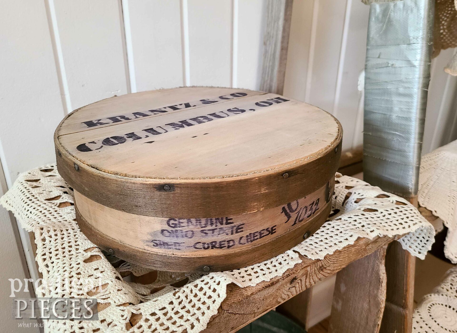 Rustic Farmhouse Cheese Box DIY Makeover by Larissa of Prodigal Pieces | prodigalpieces.com #prodigalpieces #farmhouse #diy