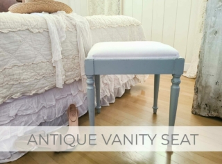 Showcase of Antique Vanity Seat Makeover by Larissa of Prodigal Pieces | prodigalpieces.com #prodigalpieces