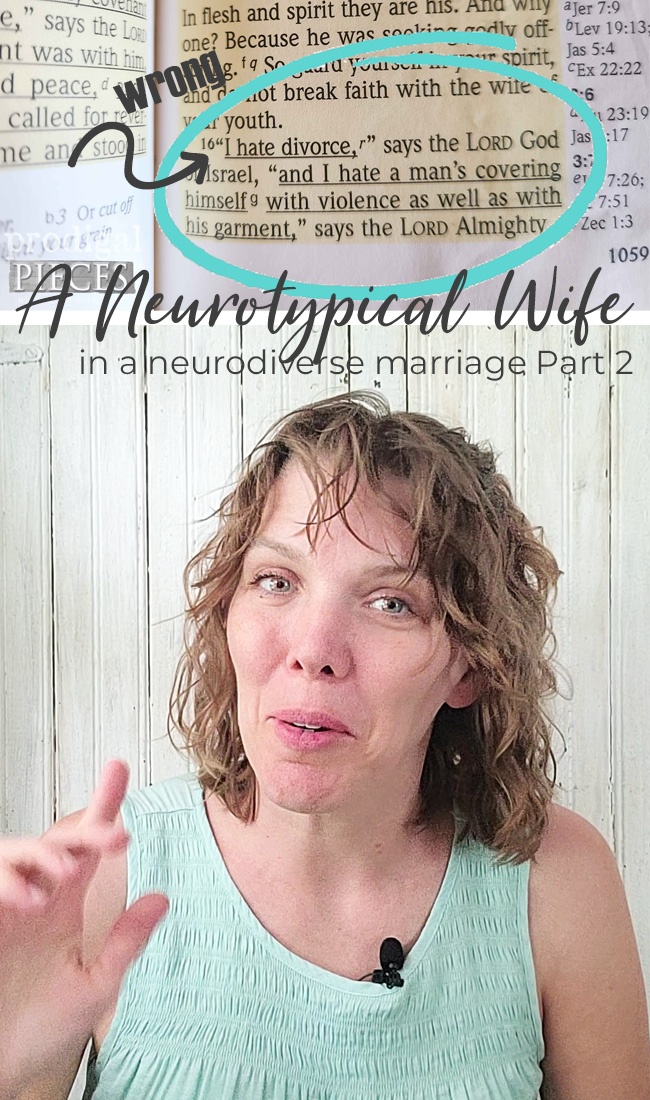 Without knowing she is in a neurodiverse marriage, Larissa of Prodigal Pieces shares her story as a neurotypical wife | prodigalpieces.com #prodigalpieces #marriage #neurodiverse