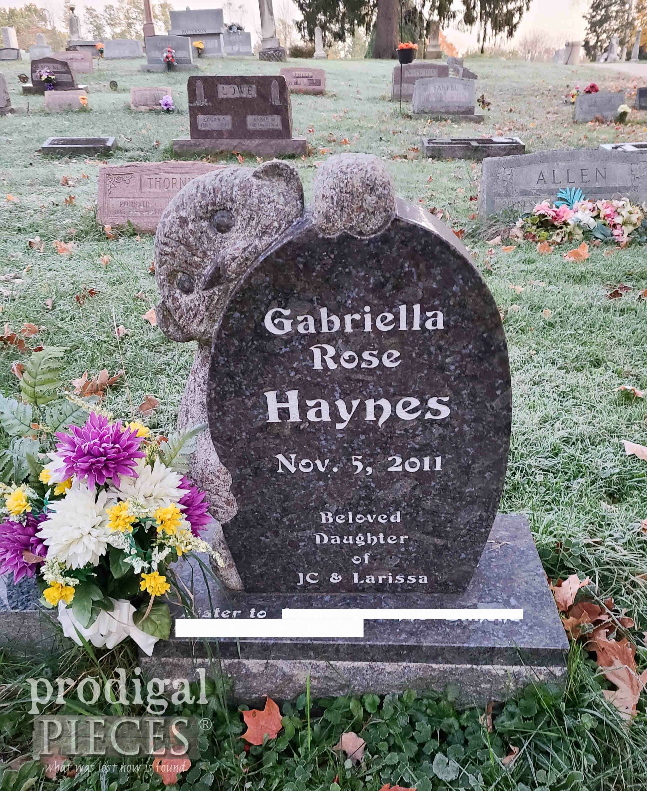 Infant Headstone to Daughter of Larissa of Prodigal Pieces | A Neurotypical Wife Story | prodigalpieces.com #prodigalpieces