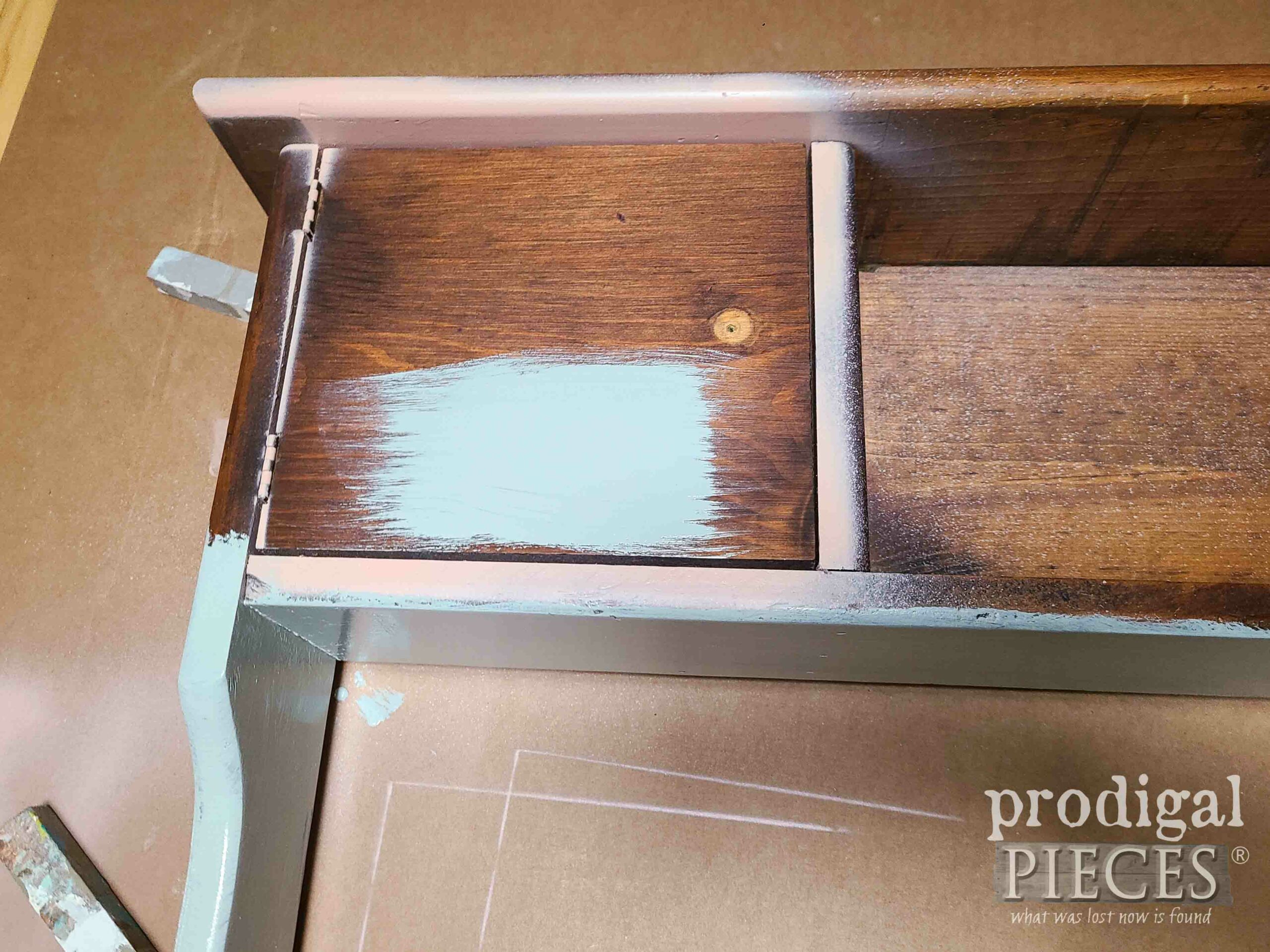 Painting Vintage Cubby Shelf | prodigalpieces.com #prodigalpieces