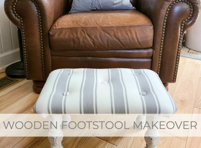 Showcase of Wooden Footstool Makeover into Tufted Stool by Larissa of Prodigal Pieces | prodigalpieces.com #prodigalpieces