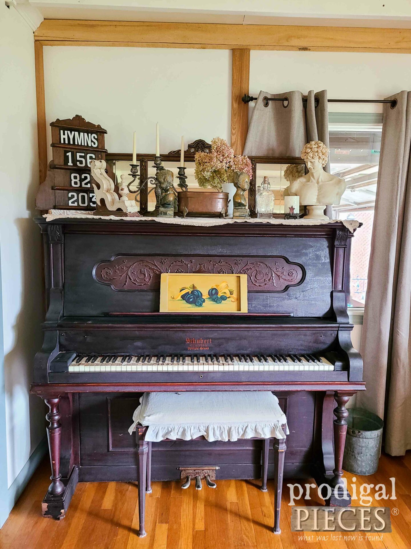 Antique Upright Grand Piano | Prodigal Pieces | prodigalpieces.com #prodigalpieces
