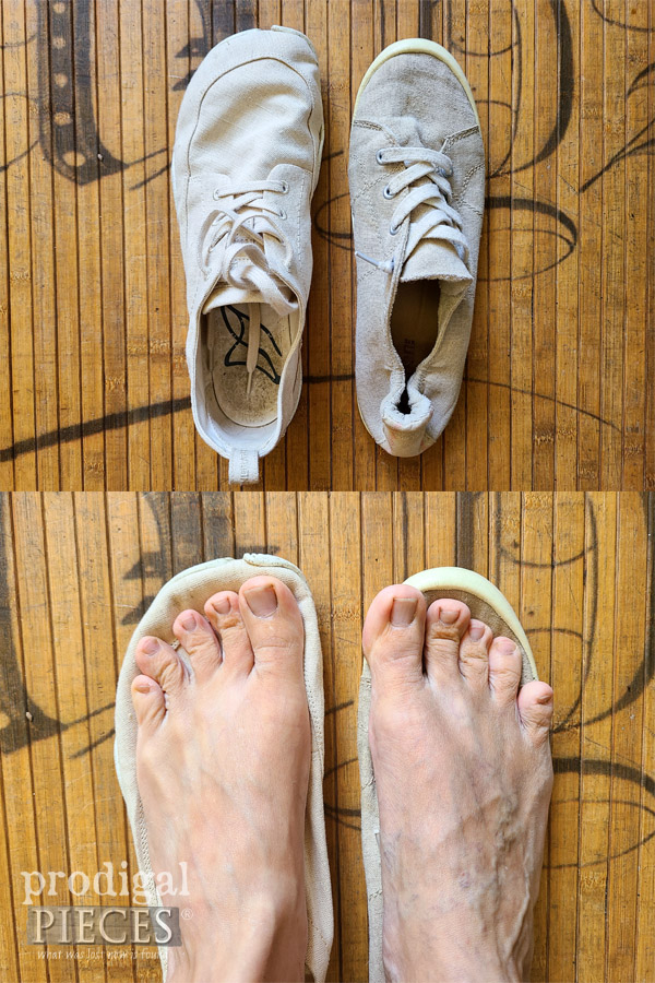 Barefoot Wilding Casual Shoe Compared to Conventional Shoe | prodigalpieces.com #prodigalpieces
