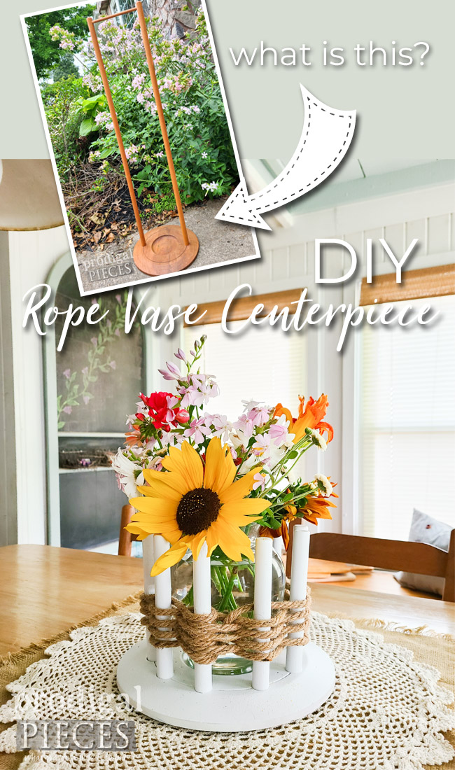 Create a DIY Rope Vase Centerpiece with a Thrifted Find by Larissa of Prodigal Pieces | prodigalpieces.com #prodigalpieces #diy #tutorial