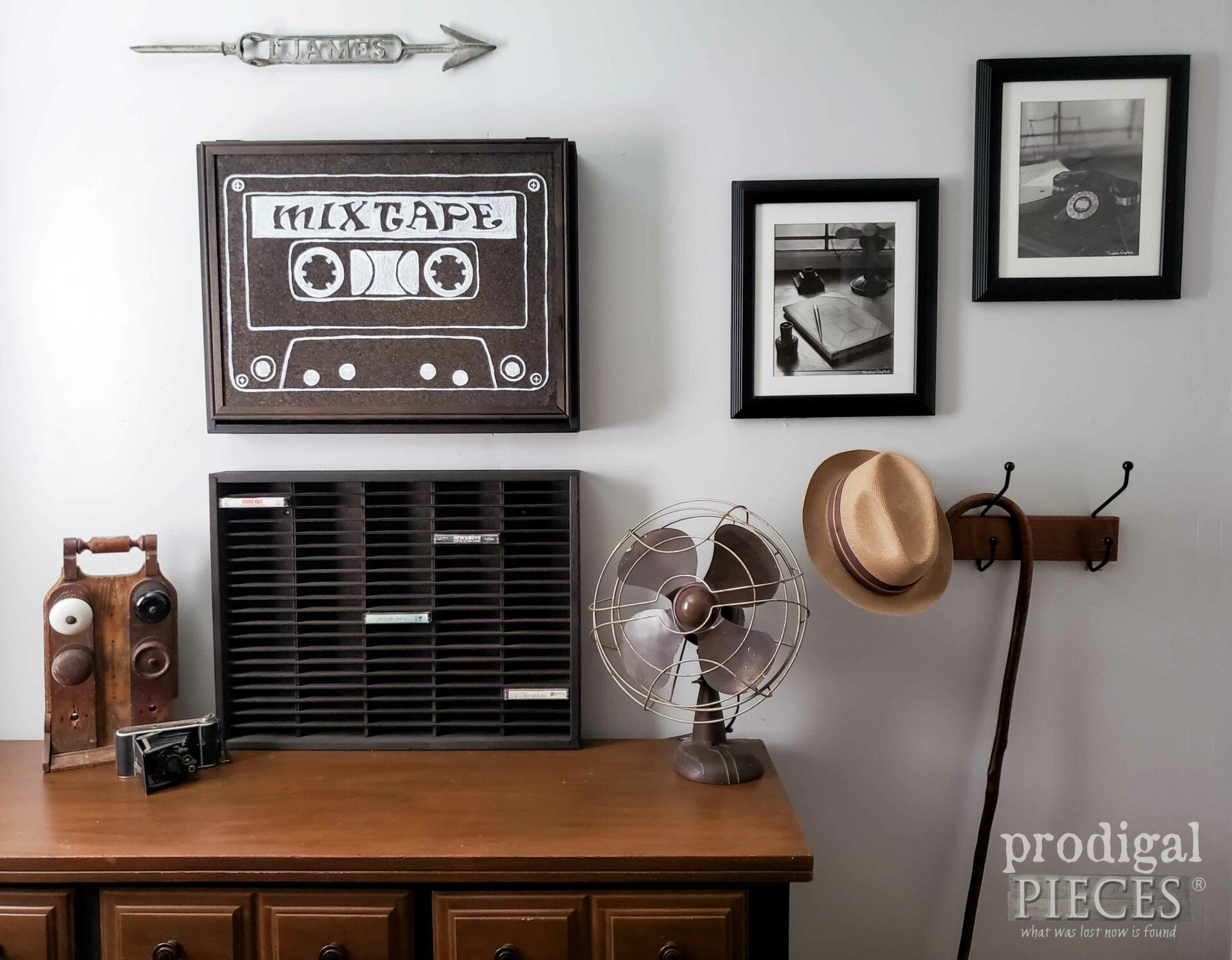 DIY Vintage Cassette Tape Holder Update & Makeover by Larissa of Prodigal Pieces | prodigalpieces.com #prodigalpieces #cassettetape