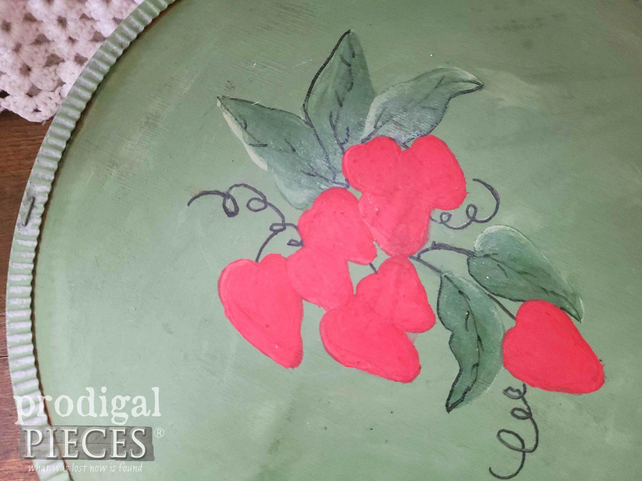 Hand-Painted Strawberries on Thrifted Cheese Box | prodigalpieces.com #prodigalpieces