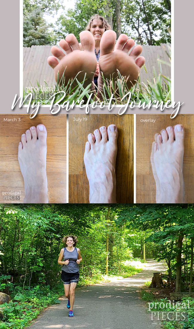 Larissa of Prodigal Pieces shares My Barefoot Journey - a mid-life mama learning to walk, run, and be minimal in her feet while healing | prodigalpieces.com #prodigalpieces #barefoot #minialist #feet #health