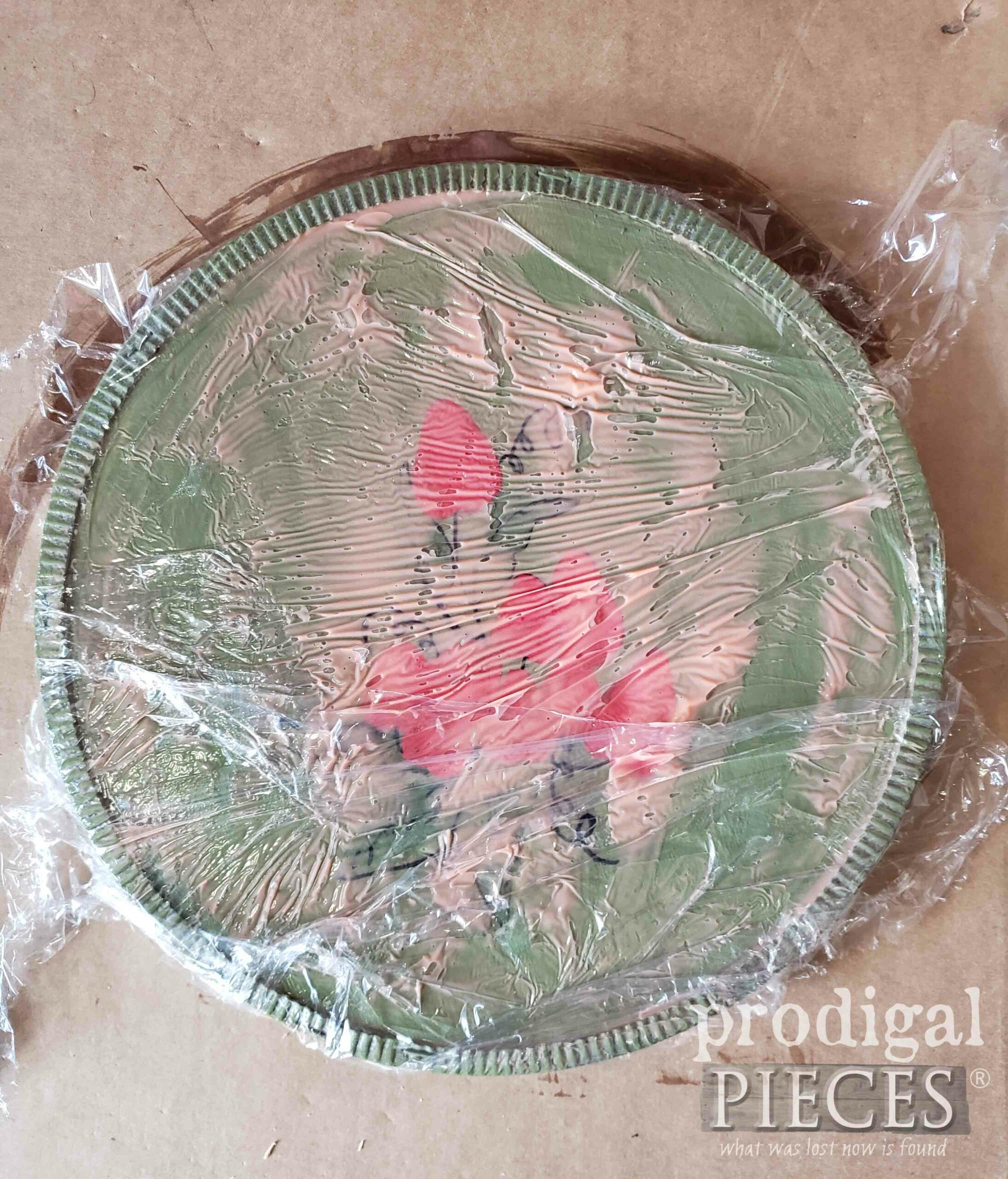 Covering Lid in Plastic Wrap | prodigalpieces.com #prodigalpieces