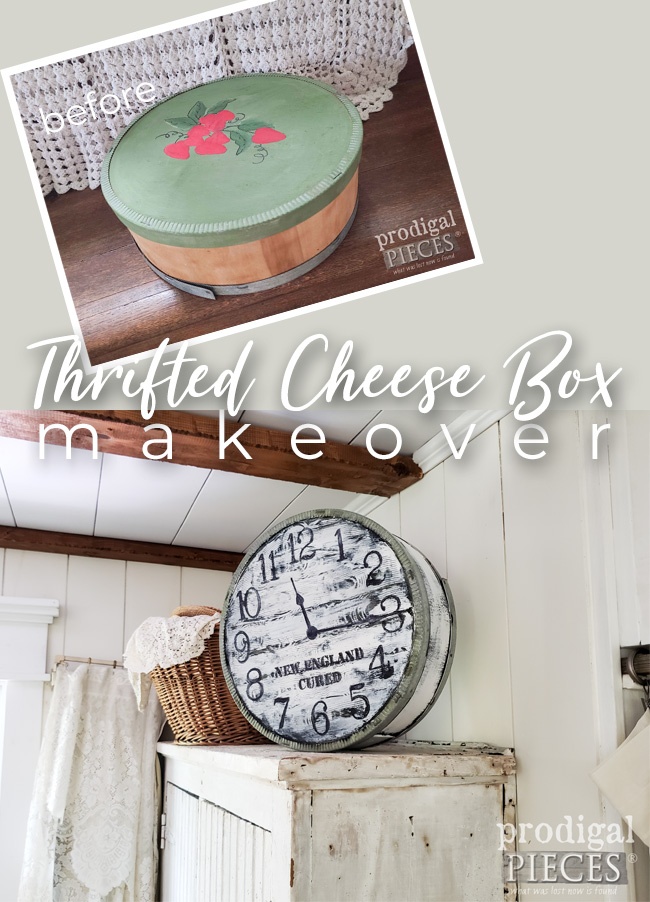 A thrifted cheese box gets a farmhouse vibe with this tutorial by Larissa of Prodigal Pieces | prodigalpieces.com #prodigalpieces