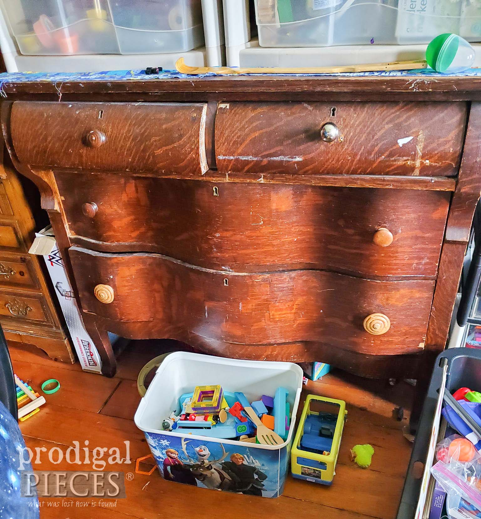 Antique Dresser Before Makeover by Larissa of Prodigal Pieces | prodigalpieces.com #prodigalpieces