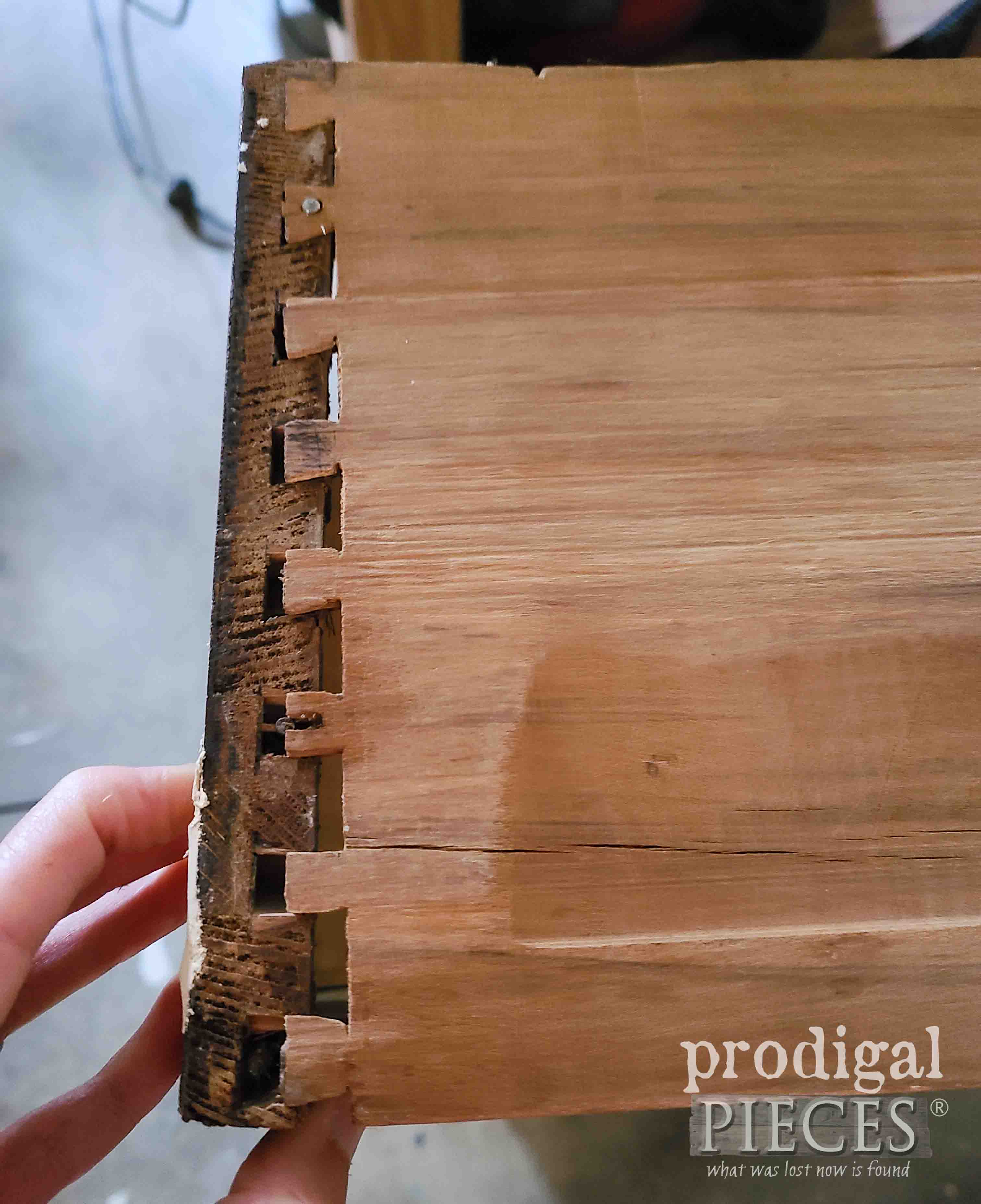 Damaged Dovetail Drawers in Dresser | prodigalpieces.com #prodigalpieces