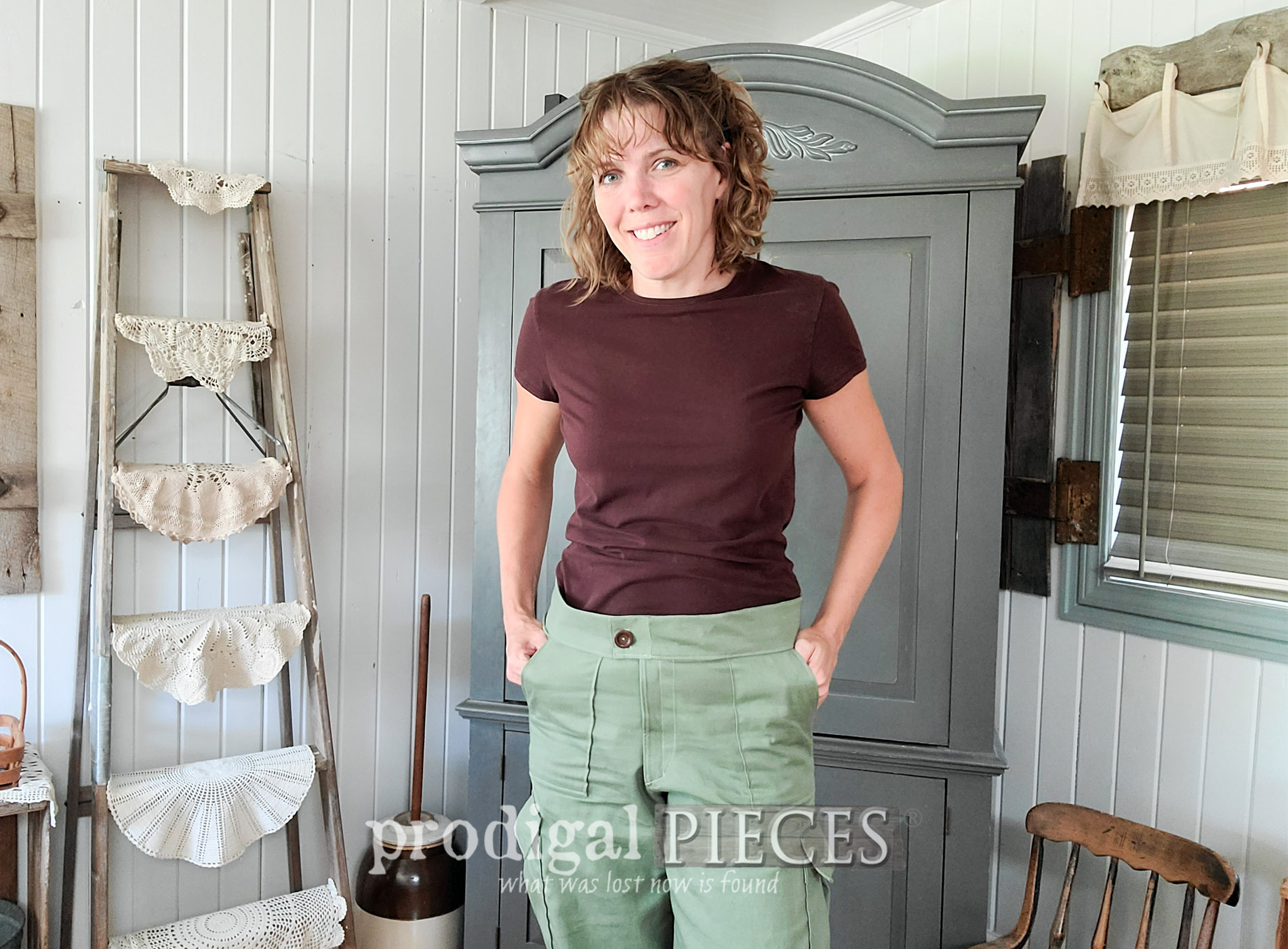 Featured DIY Cargo Pants from Upcycled Curtains by Larissa of Prodigal Pieces | prodigalpieces.com #prodigalpieces