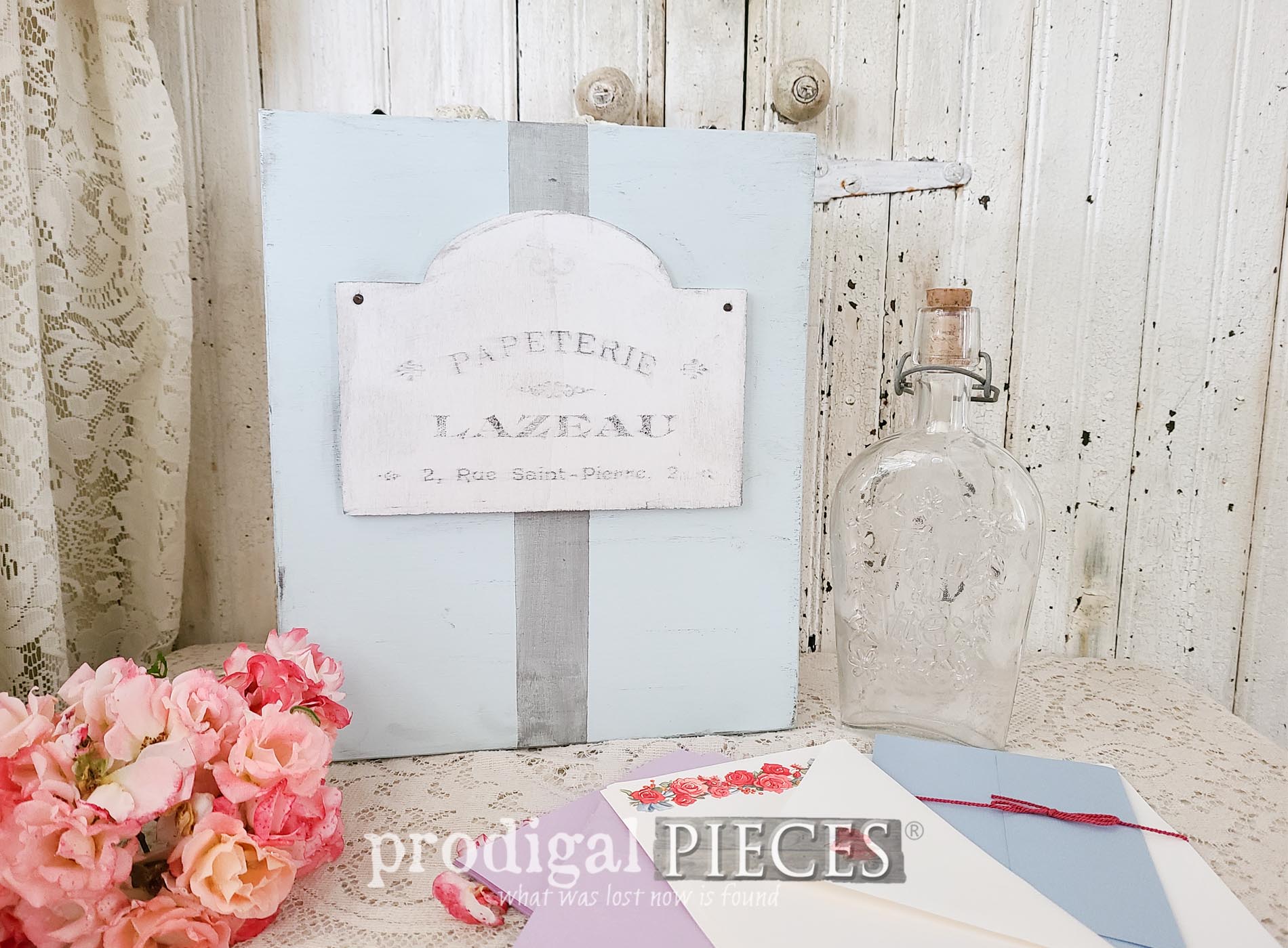 Featured Repurposed Wine Crate into French Letter Box | prodigalpieces.com #prodigalpieces
