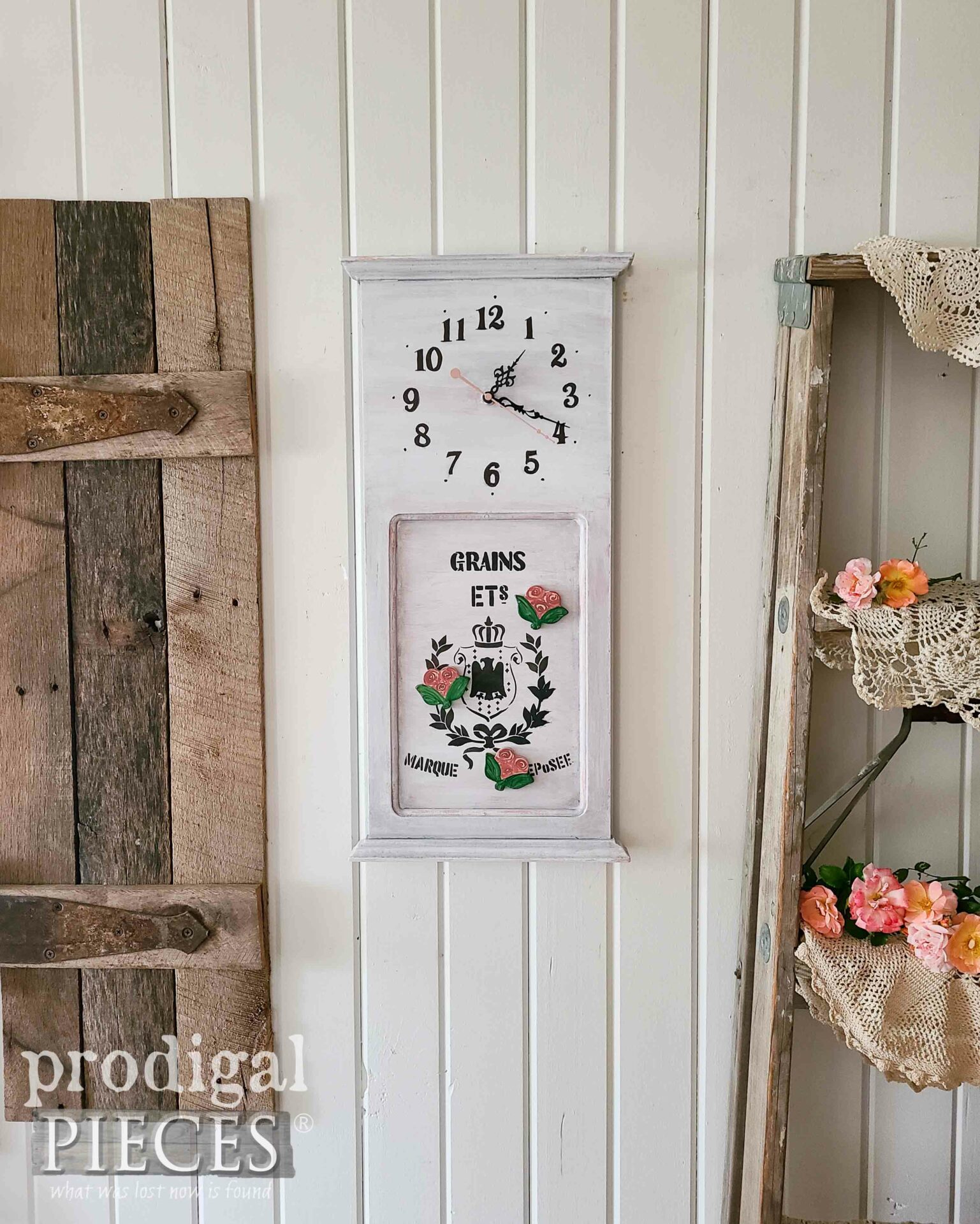 French Chic Wall Clock | Thrifted Clock Makeover by Larissa of Prodigal Pieces | prodigalpieces.com #prodigalpieces