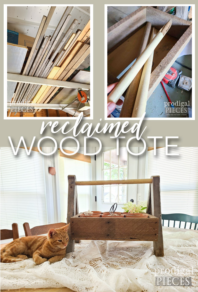 Build a Reclaimed Wood Tote with A-Frame Carrier Style with Larissa of Prodigal Pieces | prodigalpieces.com #prodigalpieces #farmhouse #diy #reclaimed #upcycled