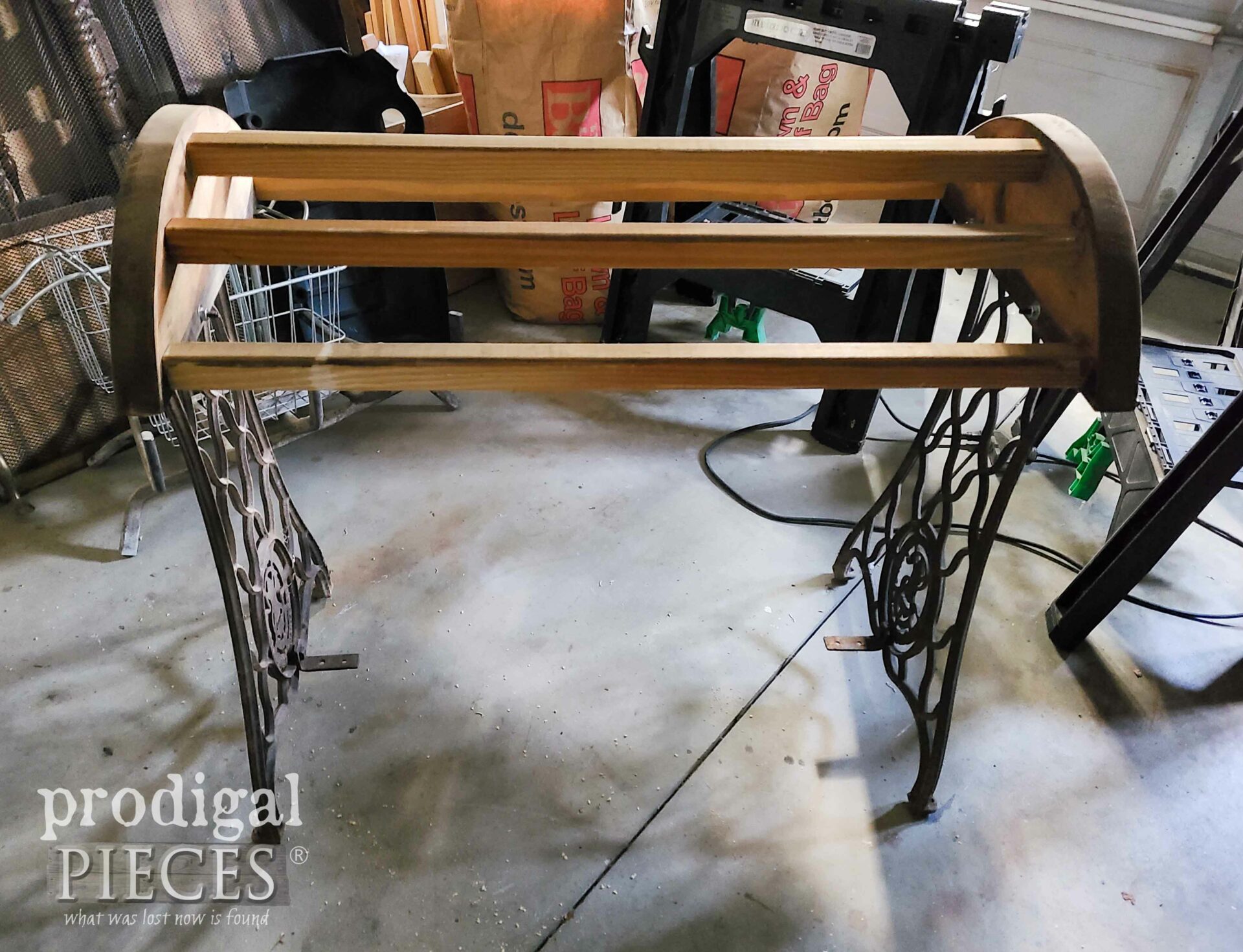 How to Repurpose a Sewing Machine Table - Girl in the Garage®