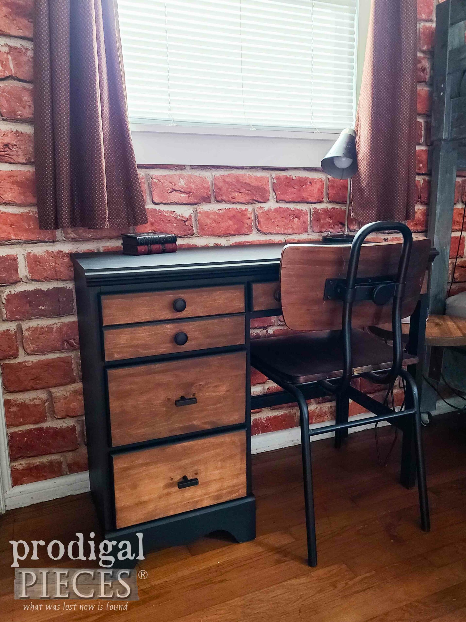 Industrial Style Boys Room Desk by Larissa of Prodigal Pieces | prodigalpieces.com #prodigalpieces