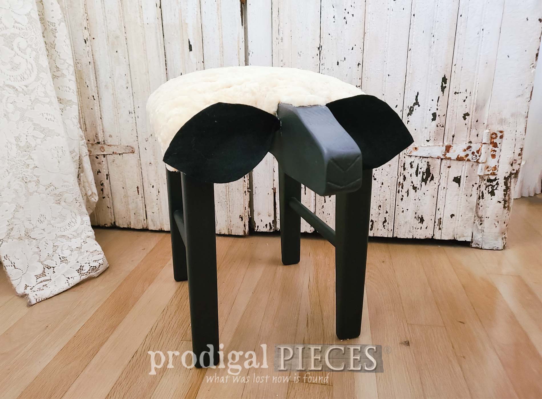 Featured Upcycled Child's Stool by Larissa of Prodigal Pieces | prodigalpieces.com #prodigalpieces