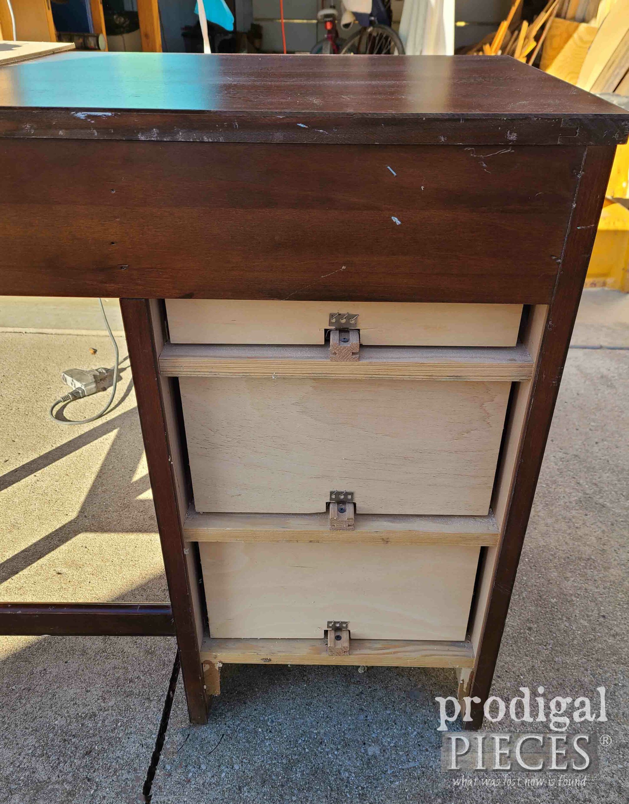 Missing Back of Thrifted Desk Makeover | prodigalpieces.com #prodigalpieces