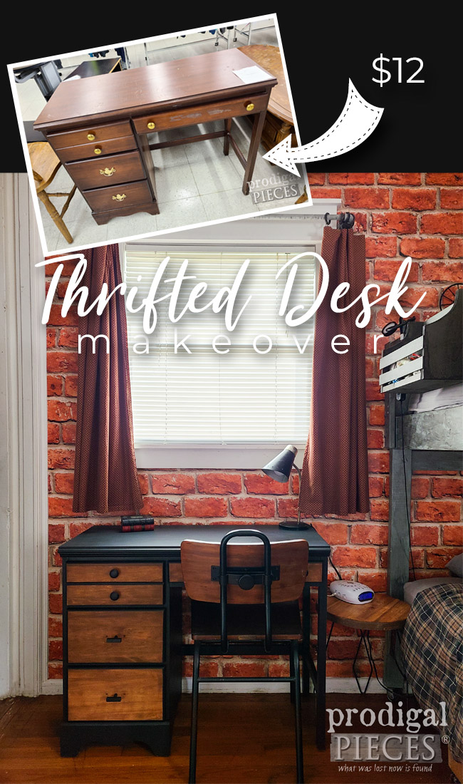 A Thrifted Desk Makeover to Industial Chic by Larissa of Prodigal Pieces | prodigalpieces.com #prodigalpieces