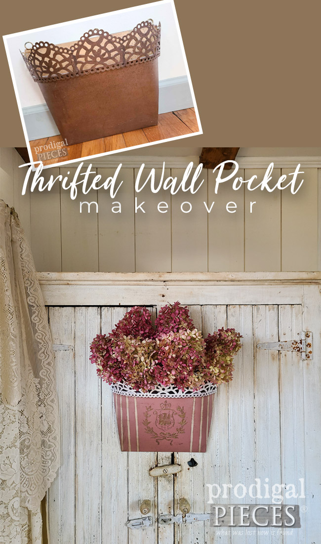Thrifted Wall Pocket Makeover with Style by Larissa of Prodigal Pieces | prodigalpieces.com #prodigalpieces