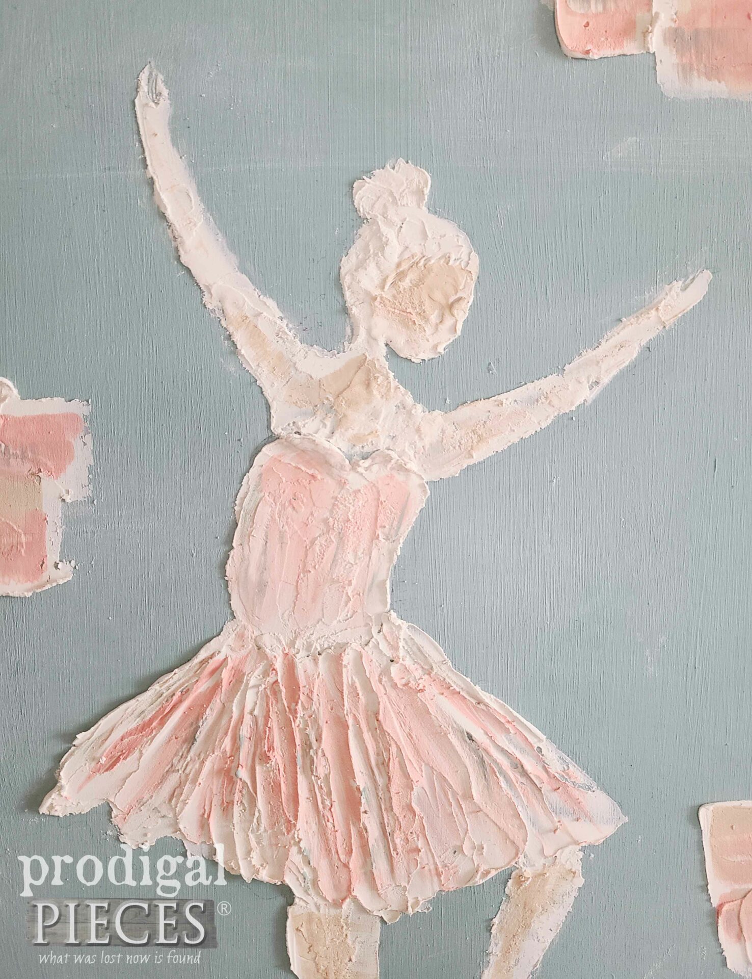DIY Spackling Ballerina for Thrifted Art Makeover by Larissa of Prodigal Pieces | prodigalpieces.com #prodigalpieces