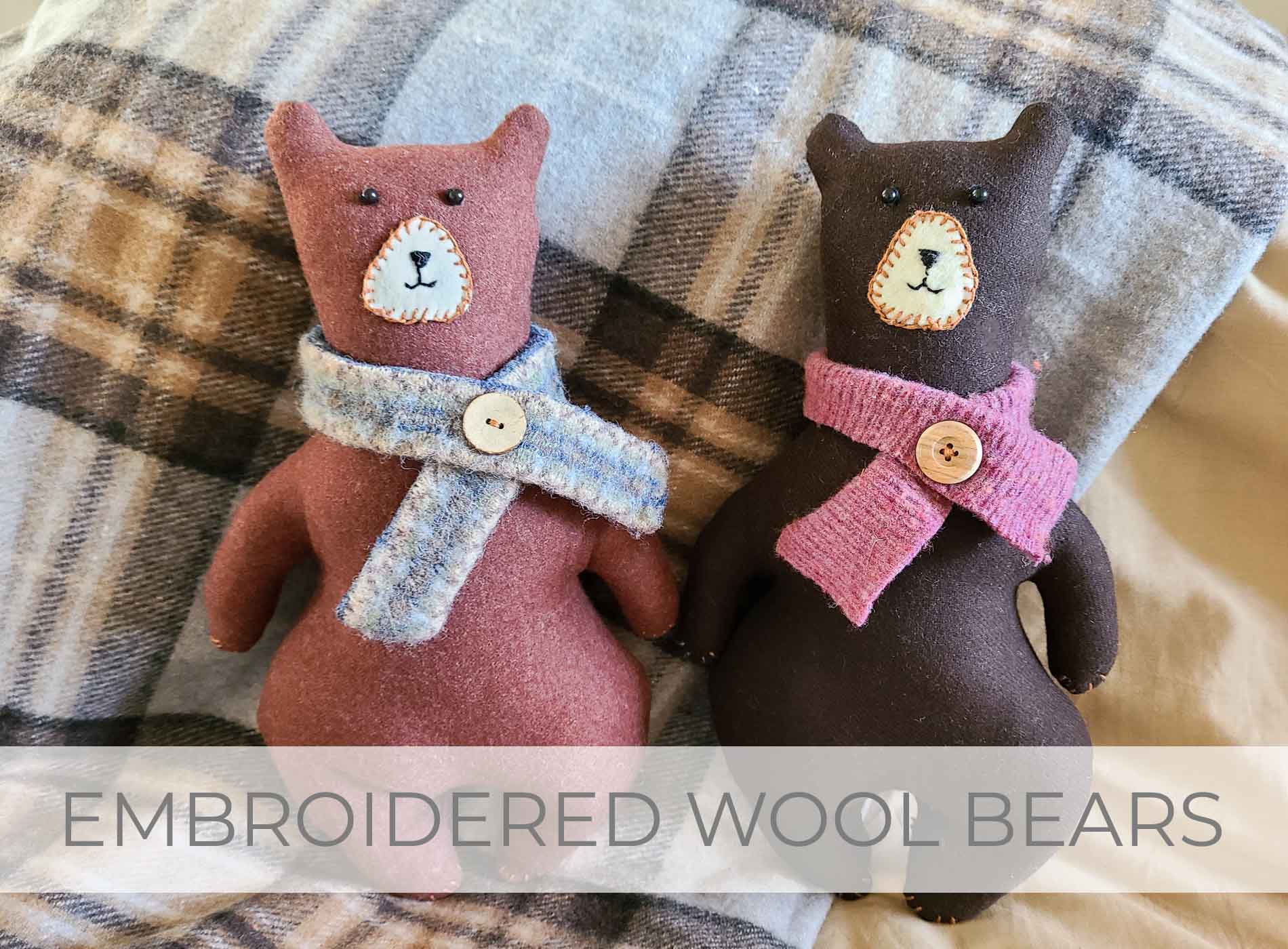 Showcase of Embroidered Wool Bear created by Larissa of Prodigal Pieces | prodigalpieces.com #prodigalpieces