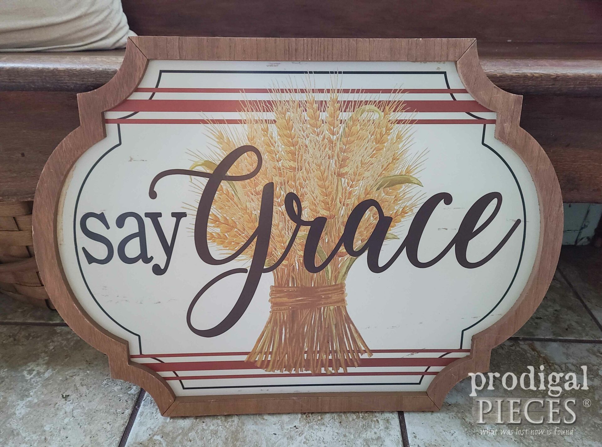 Thrifted Sign Before Art Makeover by Larissa of Prodigal Pieces | prodigalpieces.com #prodigalpieces