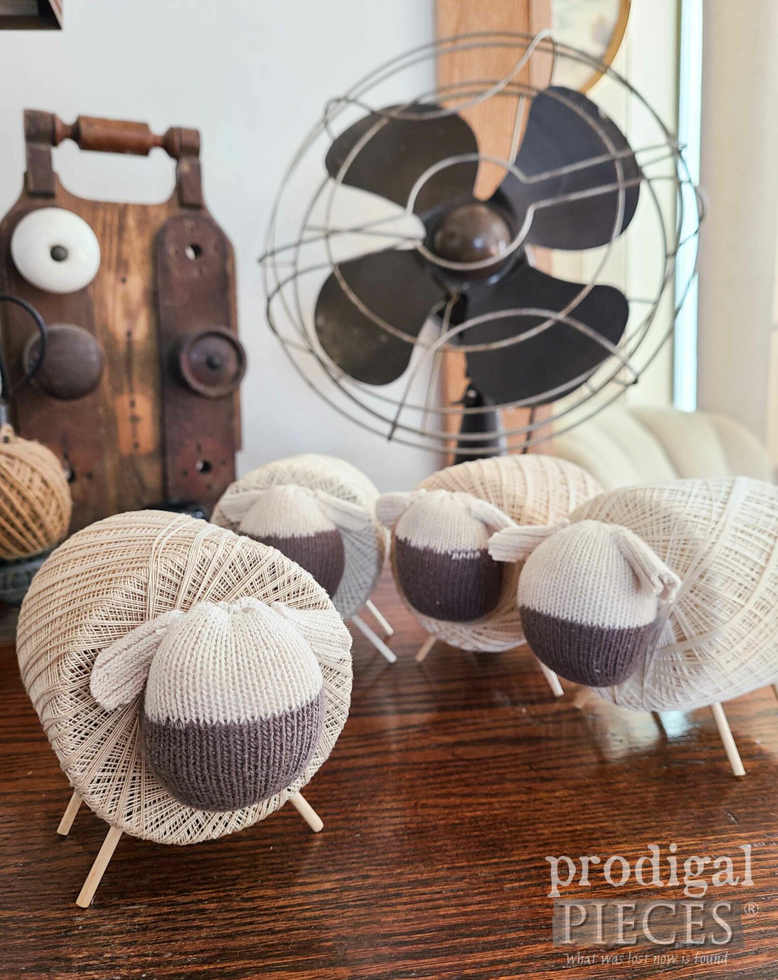 Adorable Upcycled Sheep for DIY Spool Sheep by Larissa of Prodigal Pieces | prodigalpieces.com #prodigalpieces