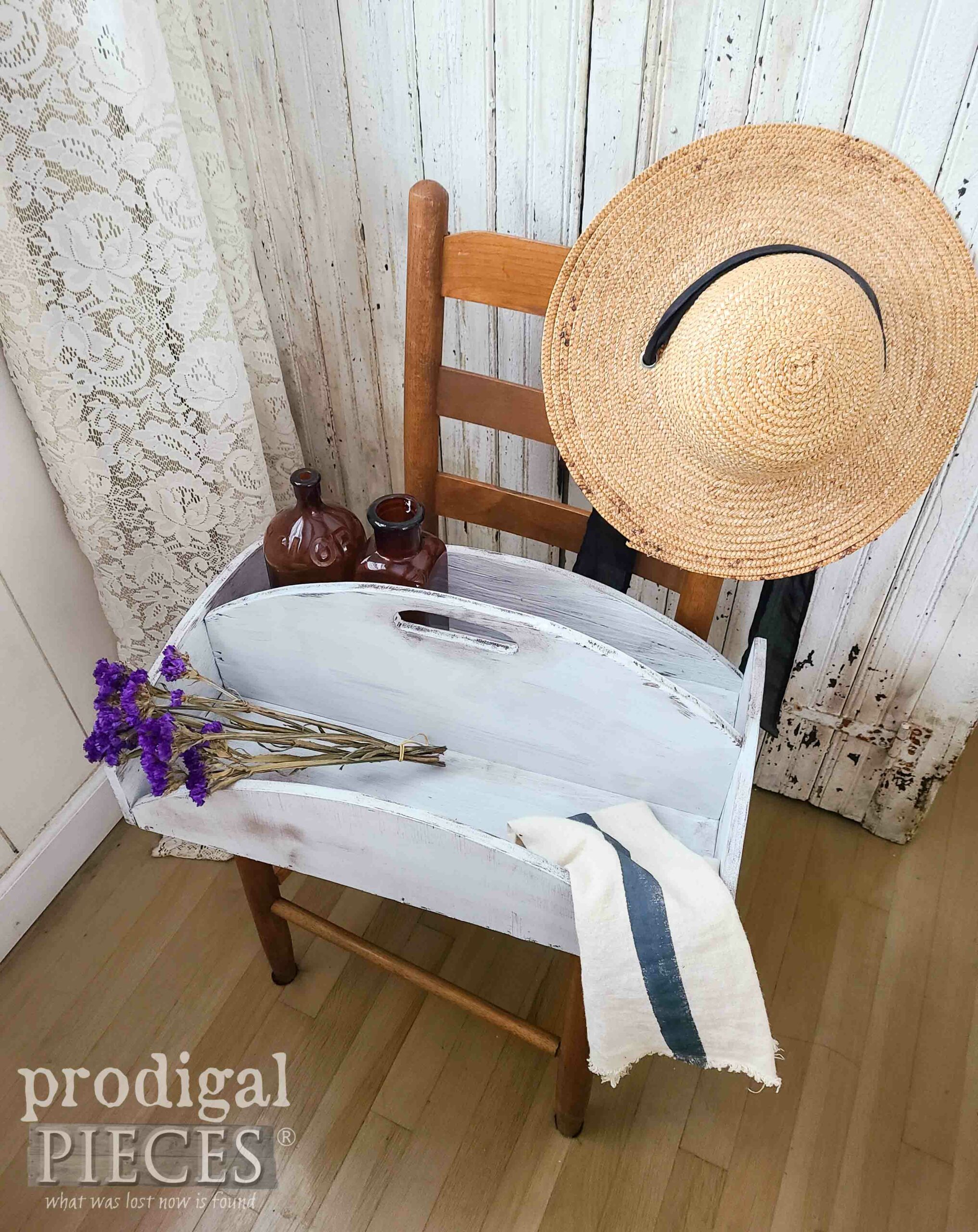 Chippy White DIY Tote for Farmhouse Decor by Larissa of Prodigal Pieces | prodigalpieces.com #prodigalpieces