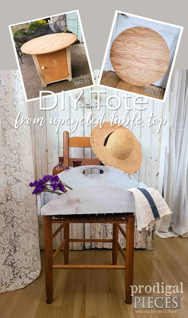 Create a DIY Tote from an Upcycled Table Top by Larissa of Prodigal Pieces | prodigalpieces.com #prodigalpieces