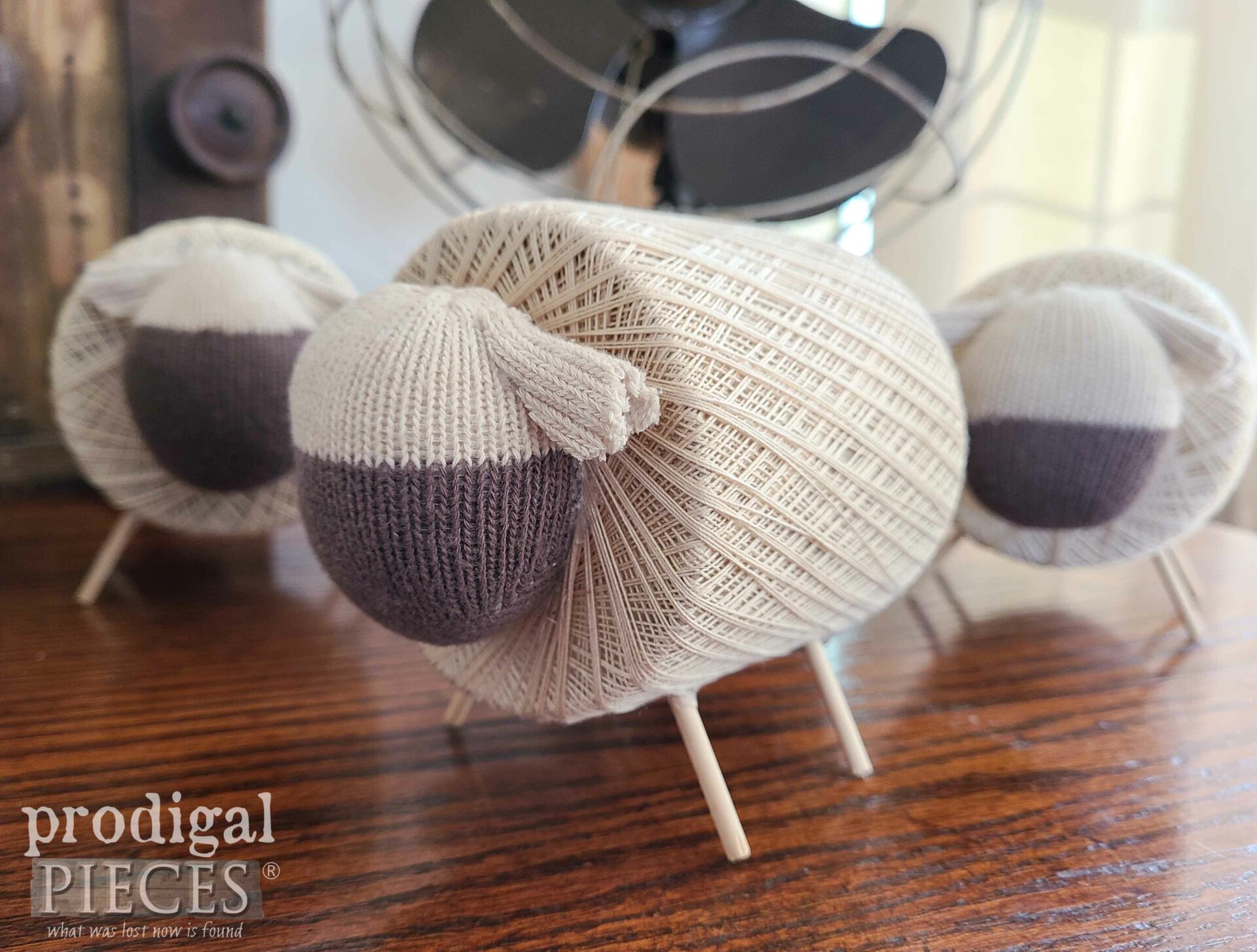 Side View of Spool Sheep by Larissa of Prodigal Pieces | prodigalpieces.com #prodigalpieces