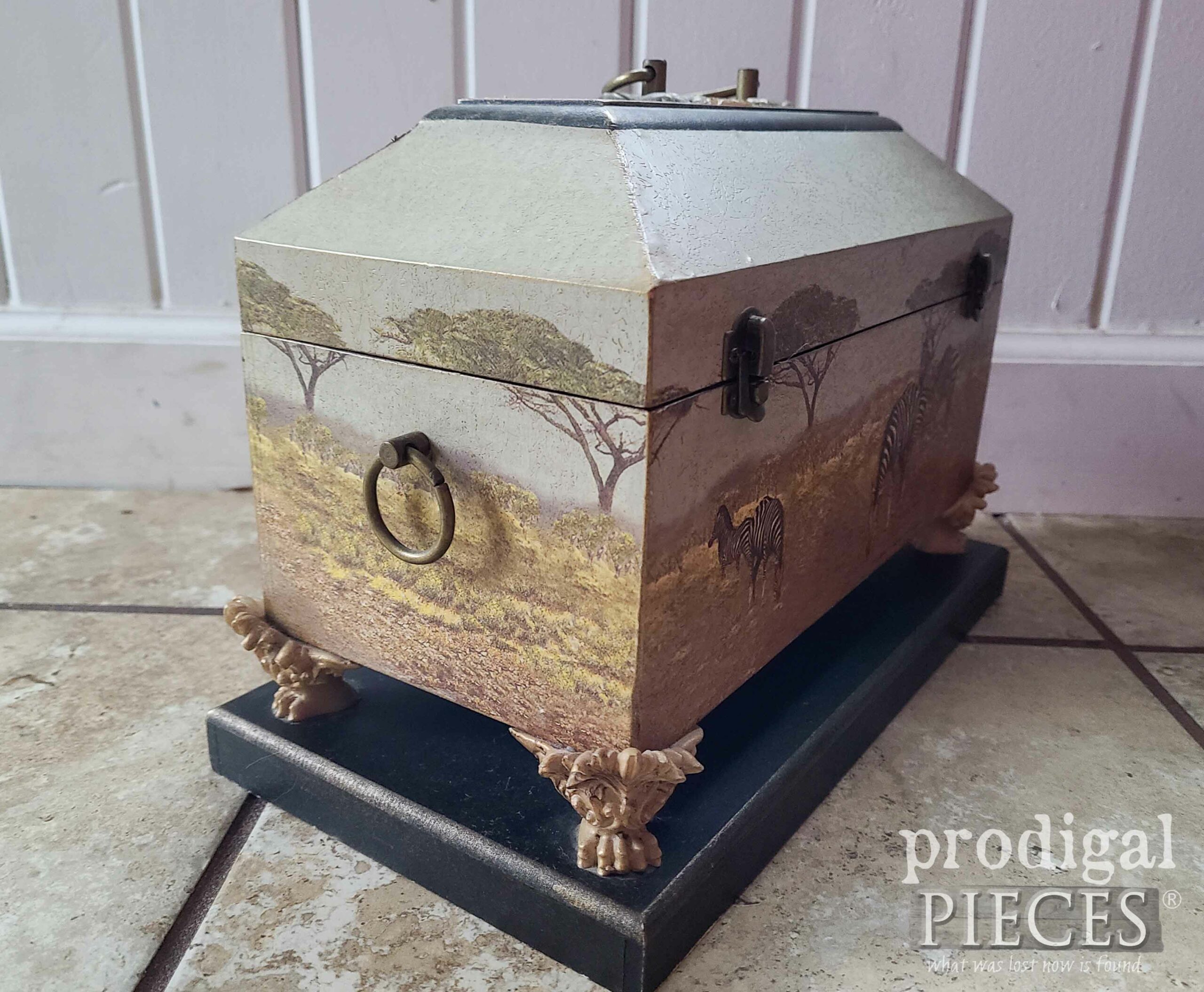Side View of Thrifted Box Before Makeover | prodigalpieces.com #prodigalpieces