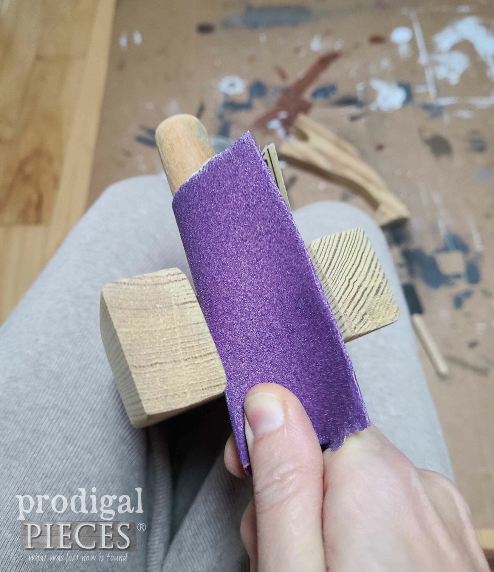 Sanding Tips for Round Spots on Reclaimed Wooden Toys | prodigalpieces.com #prodigalpieces
