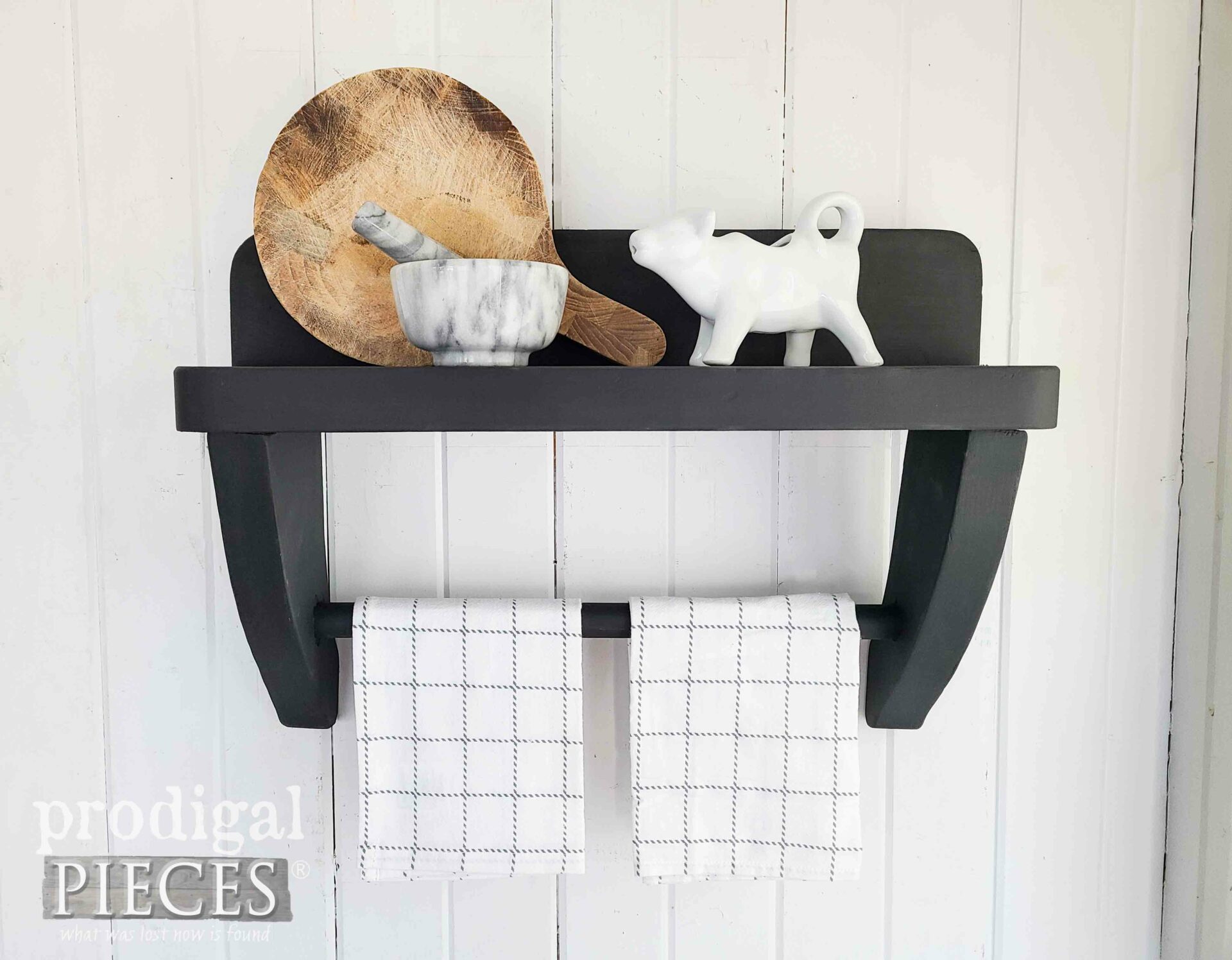 Upcycled Shelf for Farmhouse Style from Thrifted Table by Larissa of Prodigal Pieces | prodigalpieces.com #prodigalpieces