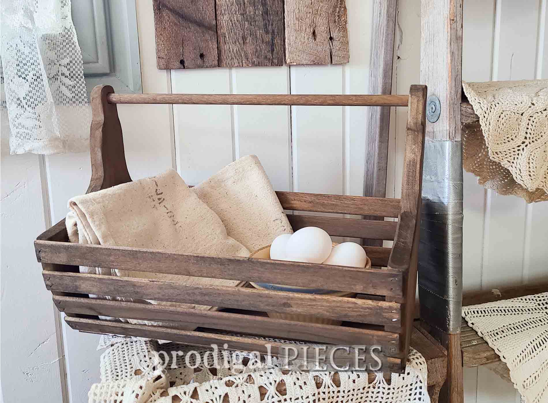 Featured Antique Style Slat Tote from Thrifted Find by Larissa of Prodigal Pieces | prodigalpieces.com #prodigalpieces