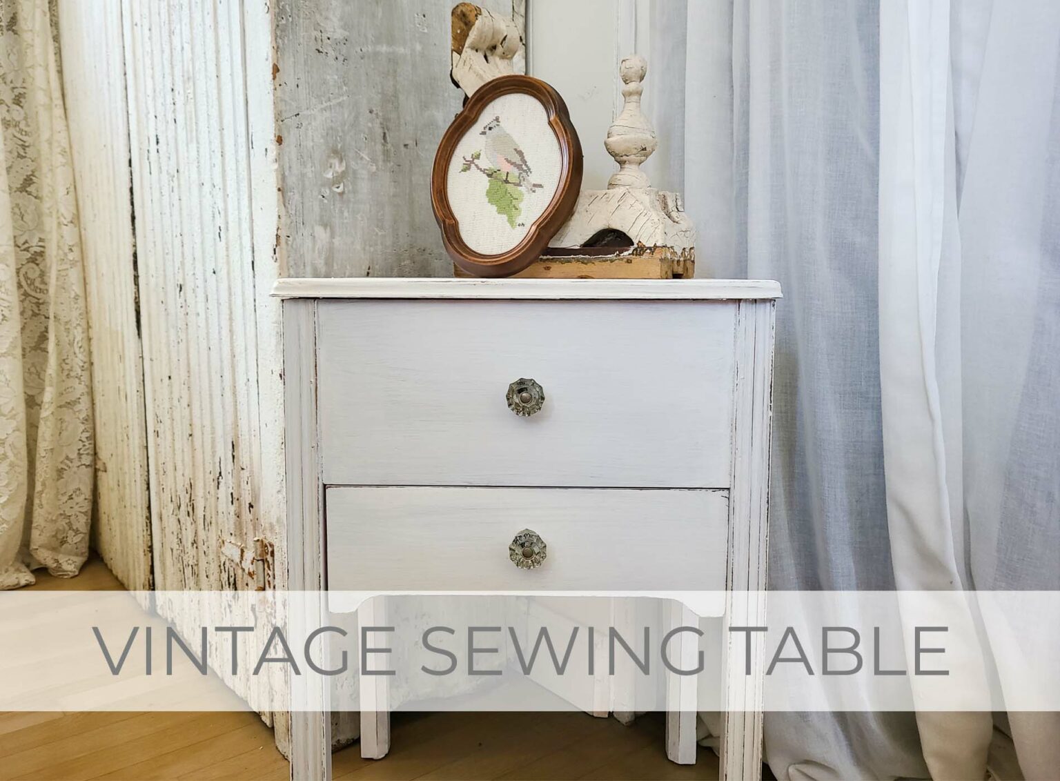 Showcase of Vintage Sewing Table Repair &amp; Refresh by Larissa of Prodigal Pieces | prodigalpieces.com #prodigalpieces