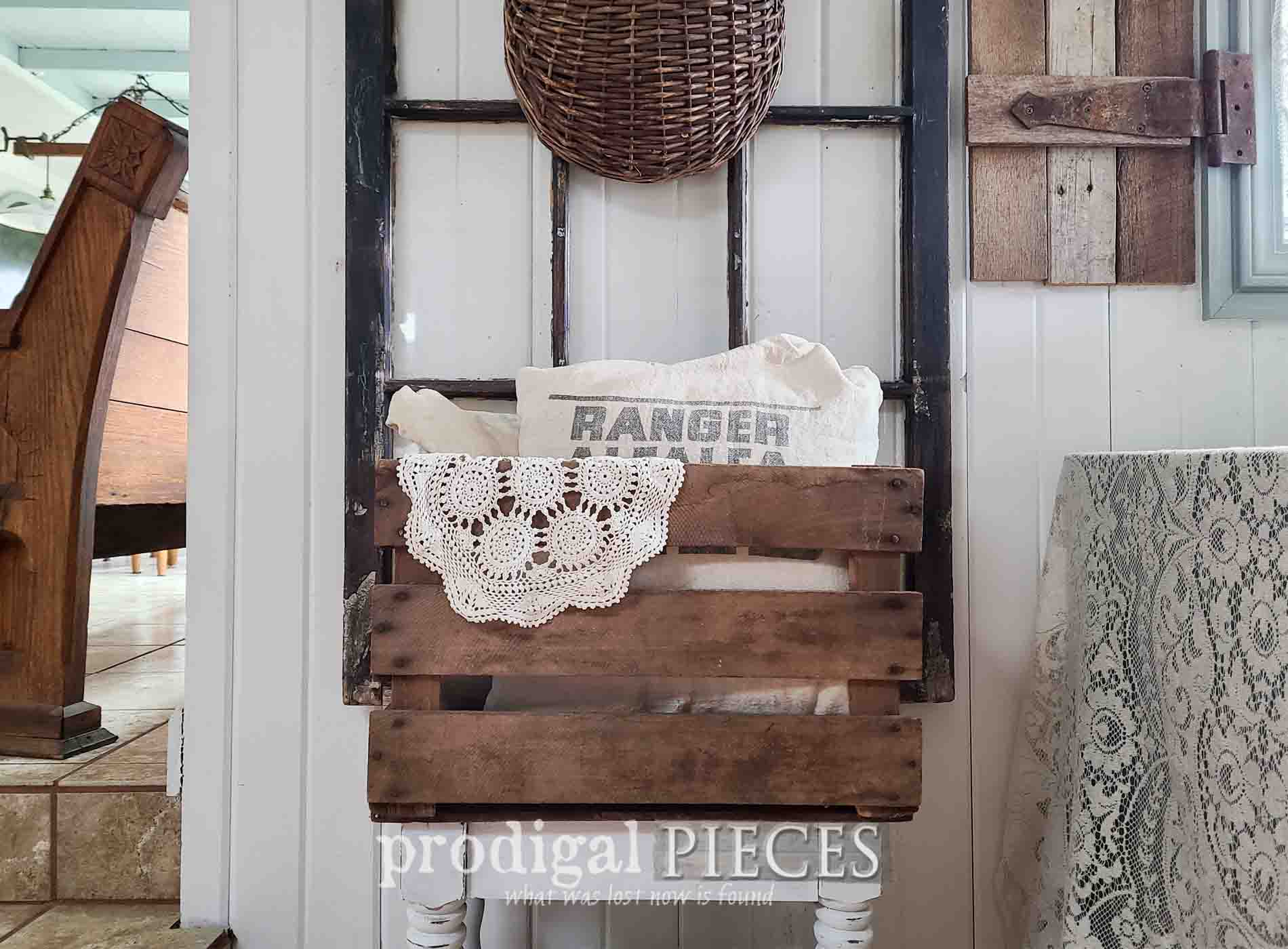 Featured Antique Crate Stand DIY tutorial by Larissa of Prodigal Pieces | prodigalpieces.com #prodigalpieces