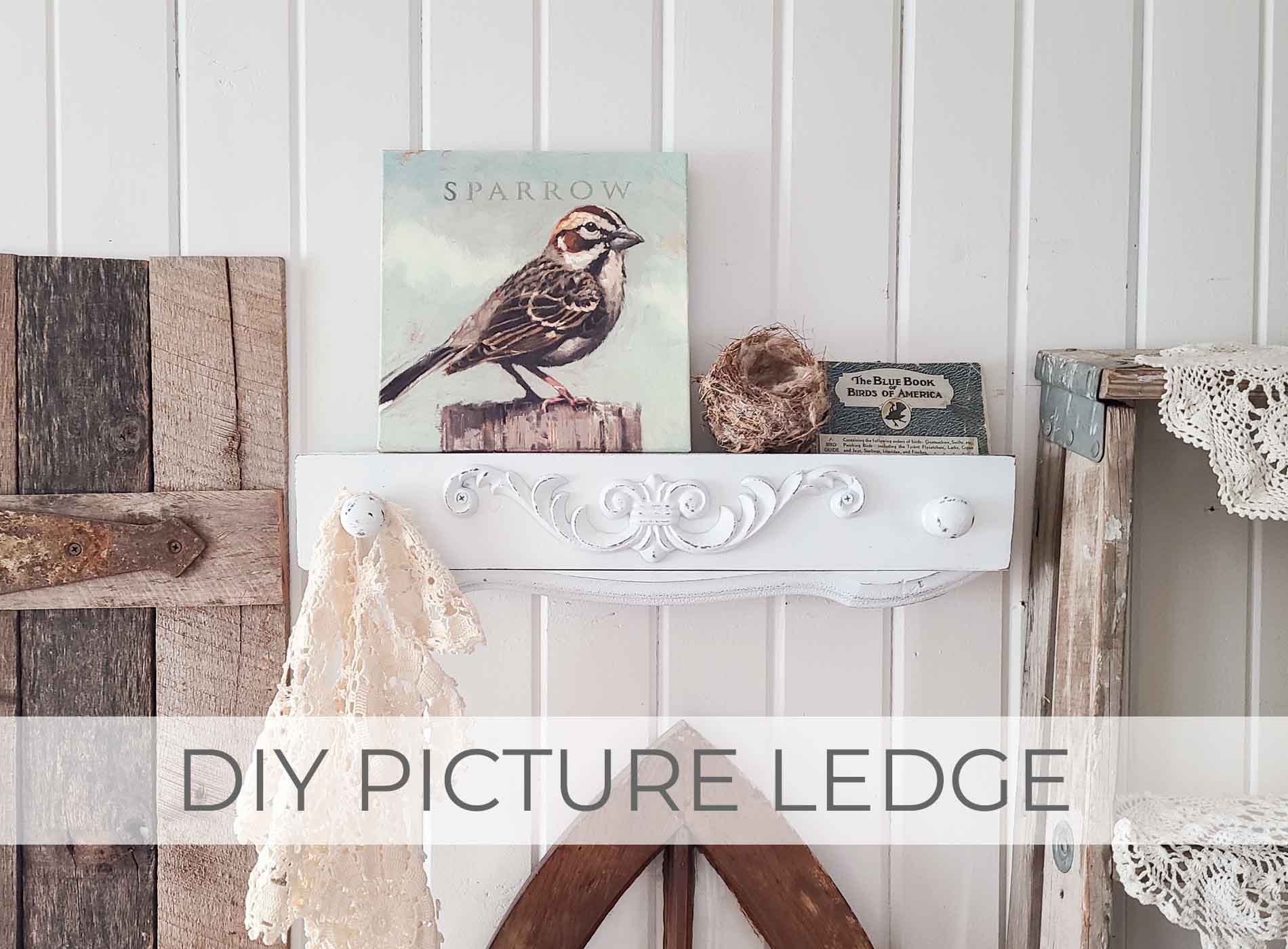 Showcase of DIY Picture Ledge from Thrifted Finds by Larissa of Prodigal Pieces | prodigalpieces.com #prodigalpieces