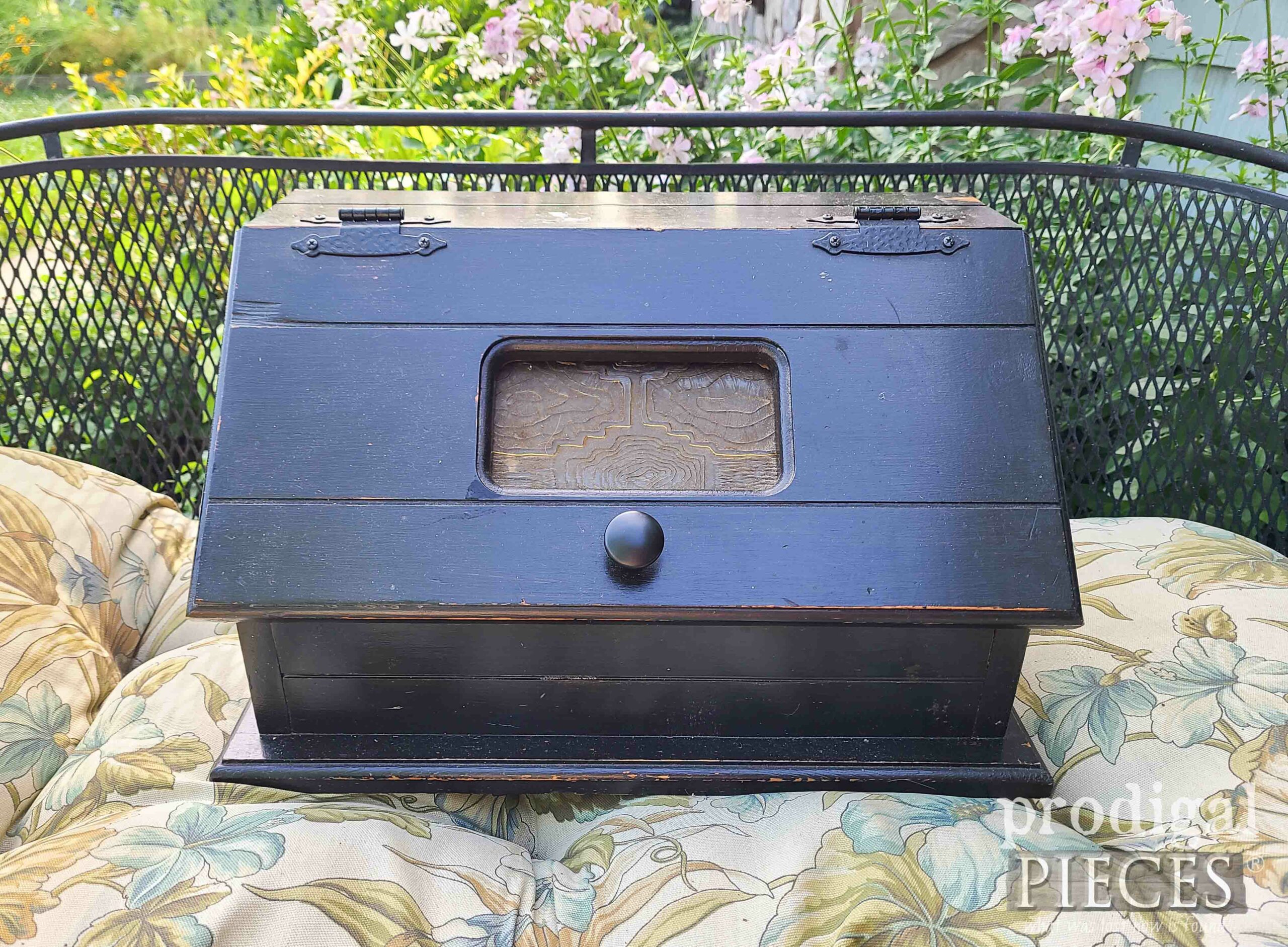 Thrifted Bread Box Before Makeover | prodigalpieces.com #prodigalpieces