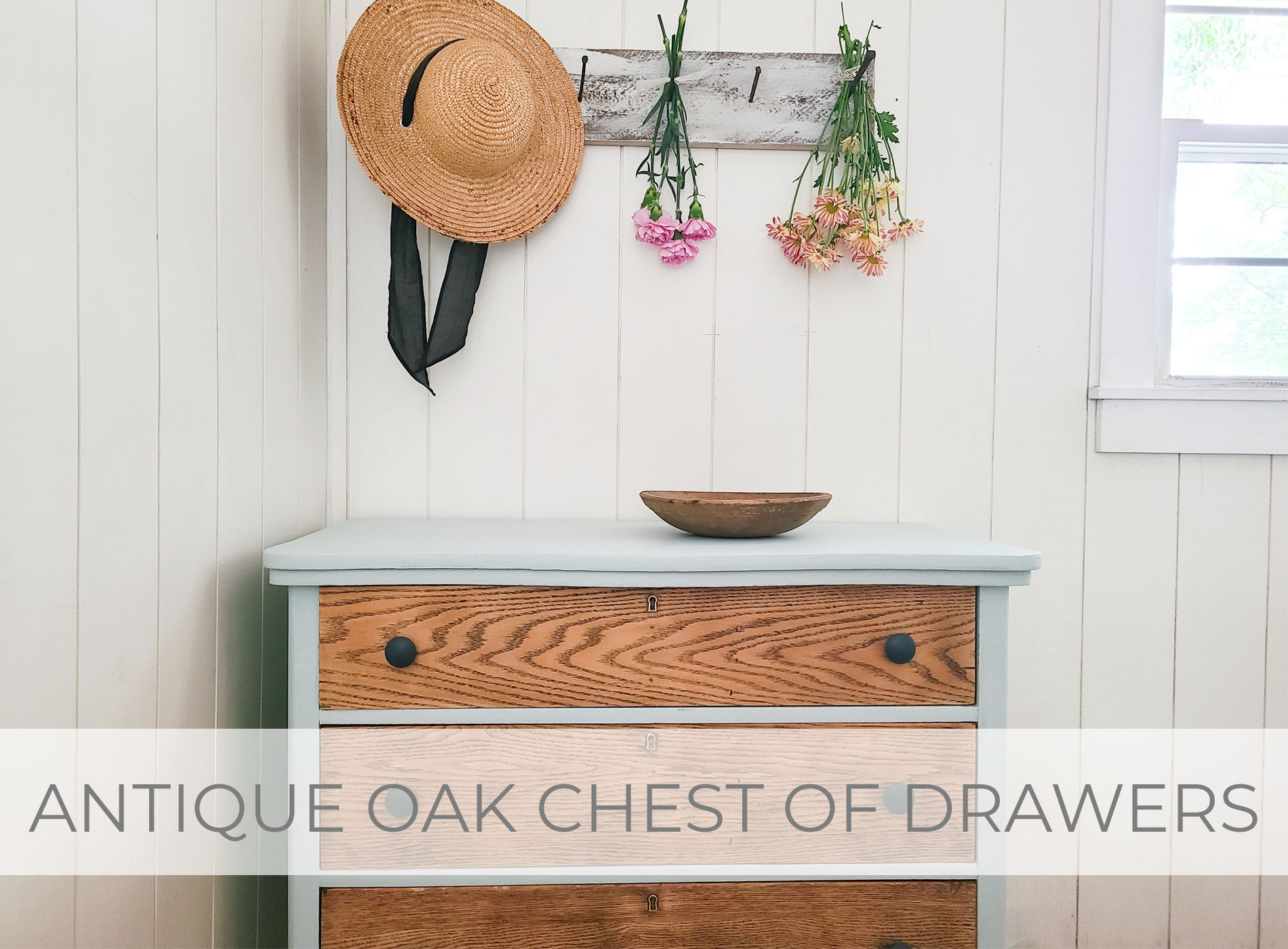 Showcase of Antique Oak Chest of Drawers by Larissa of Prodigal Pieces | prodigalpieces.com #prodigalpieces