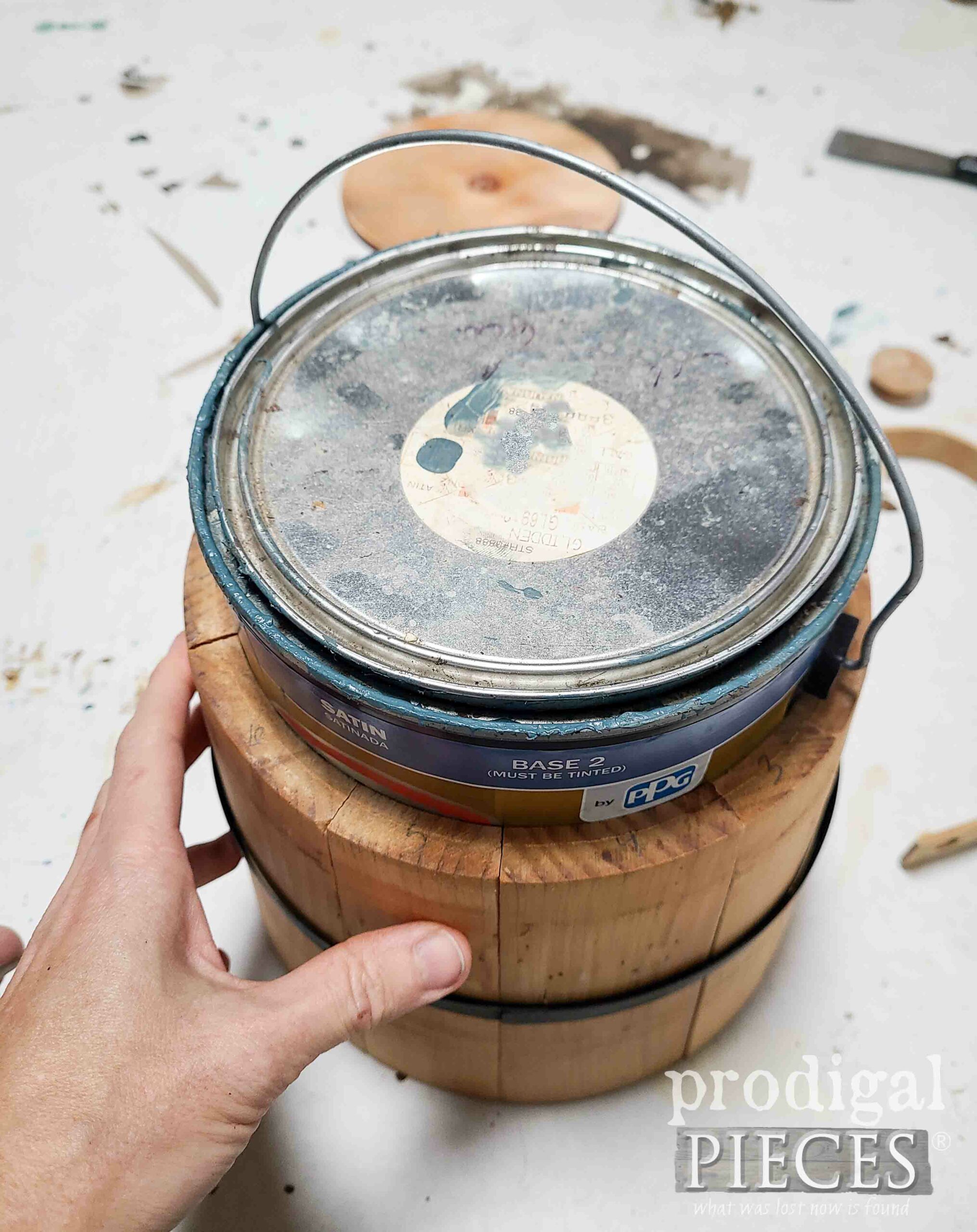 Assembling Vintage Cookie Jar after Makeover | prodigalpieces.com #prodigalpieces Assembling Vintage Cookie Jar after Makeover | prodigalpieces.com #prodigalpieces