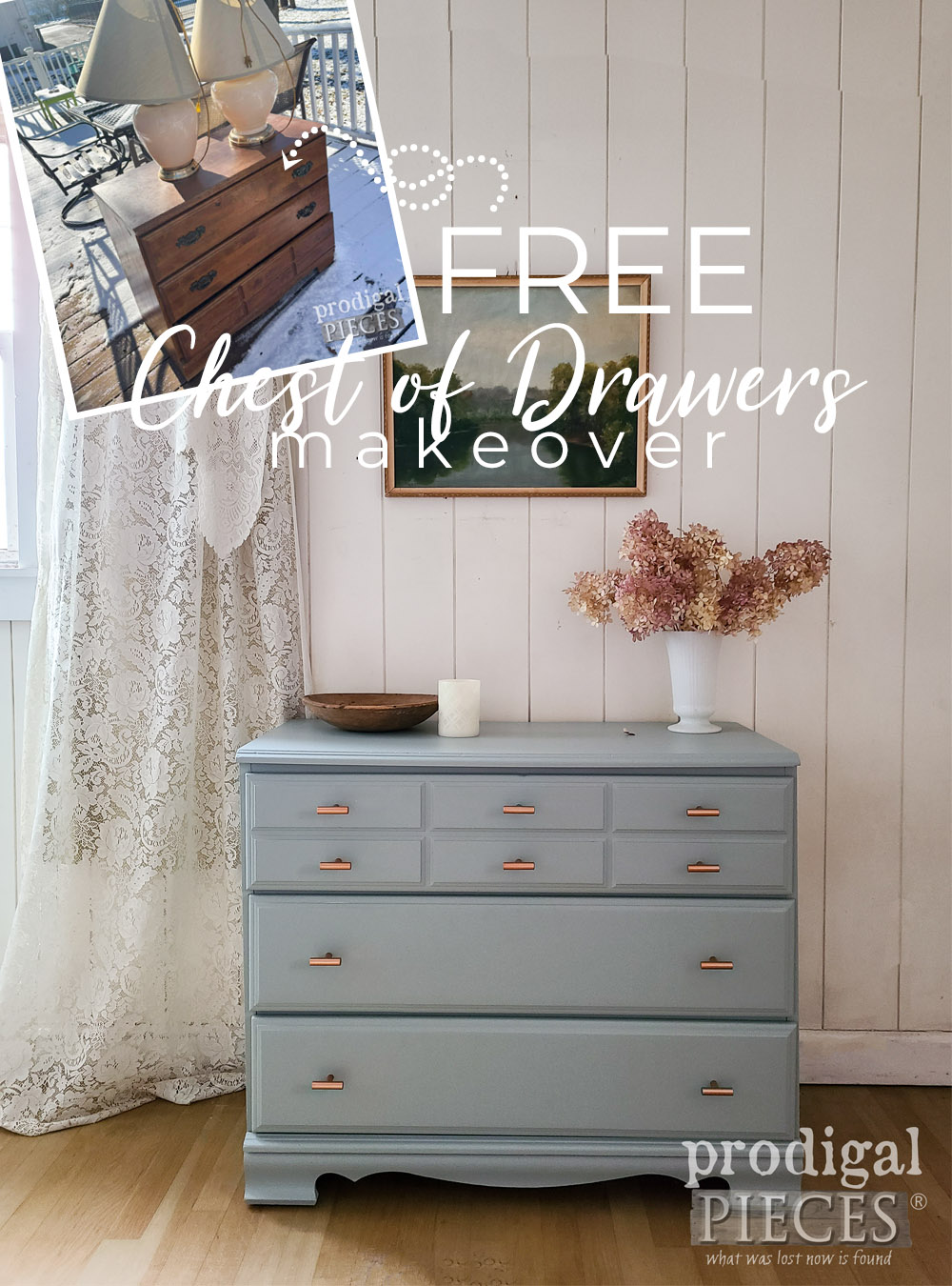 A free chest of drawers left in the snow gets a new lease on life by Larissa of Prodigal Pieces | prodigalpieces.com #prodigalpieces A free chest of drawers left in the snow gets a new lease on life by Larissa of Prodigal Pieces | prodigalpieces.com #prodigalpieces